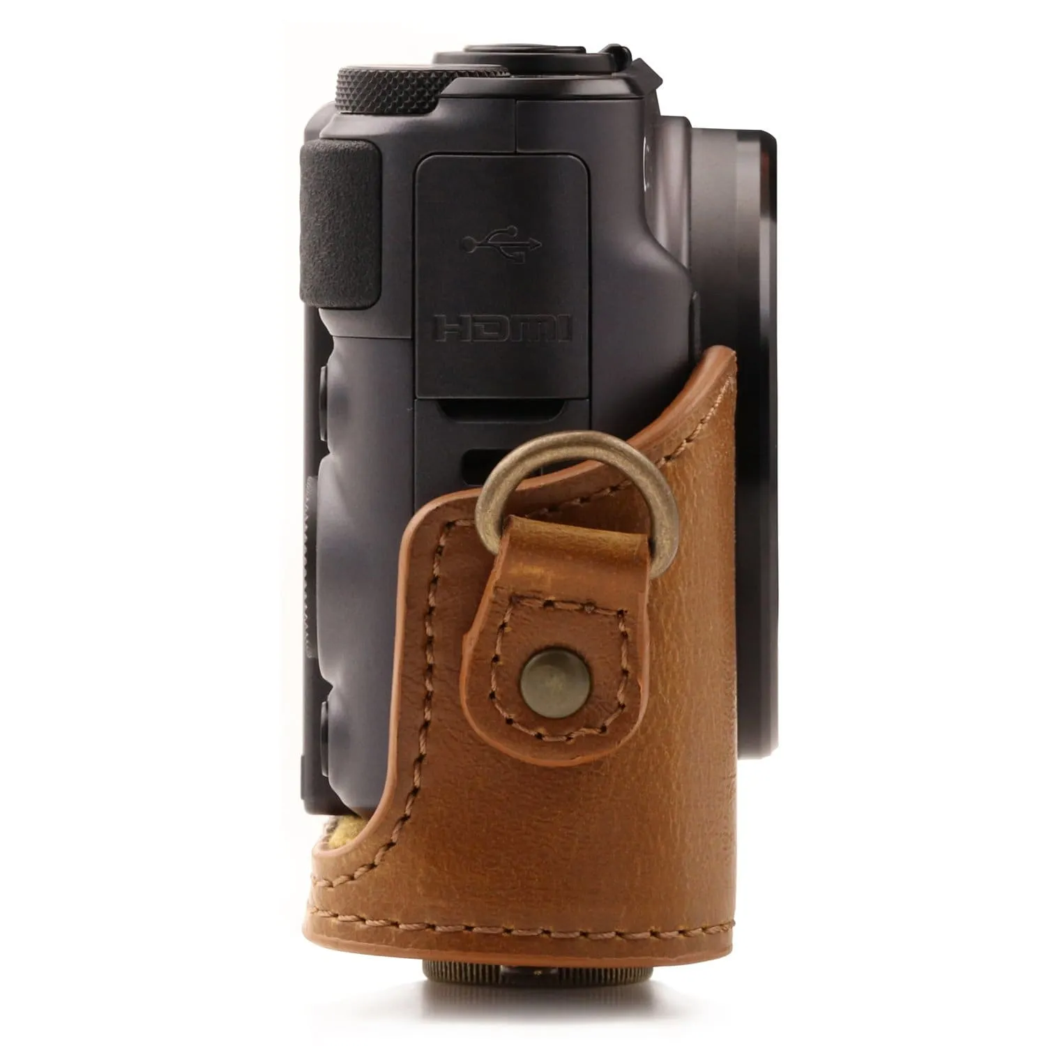 MegaGear Canon PowerShot SX740 HS, SX730 HS Ever Ready Leather Camera Case with Strap