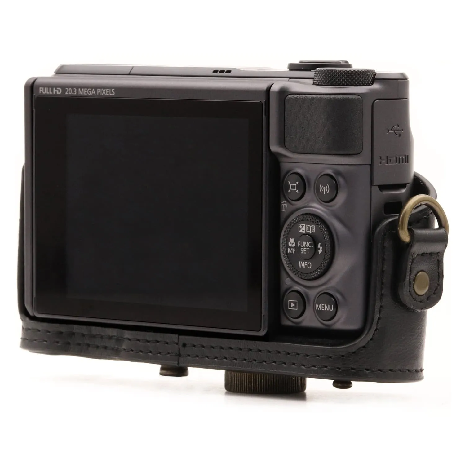 MegaGear Canon PowerShot SX740 HS, SX730 HS Ever Ready Leather Camera Case with Strap
