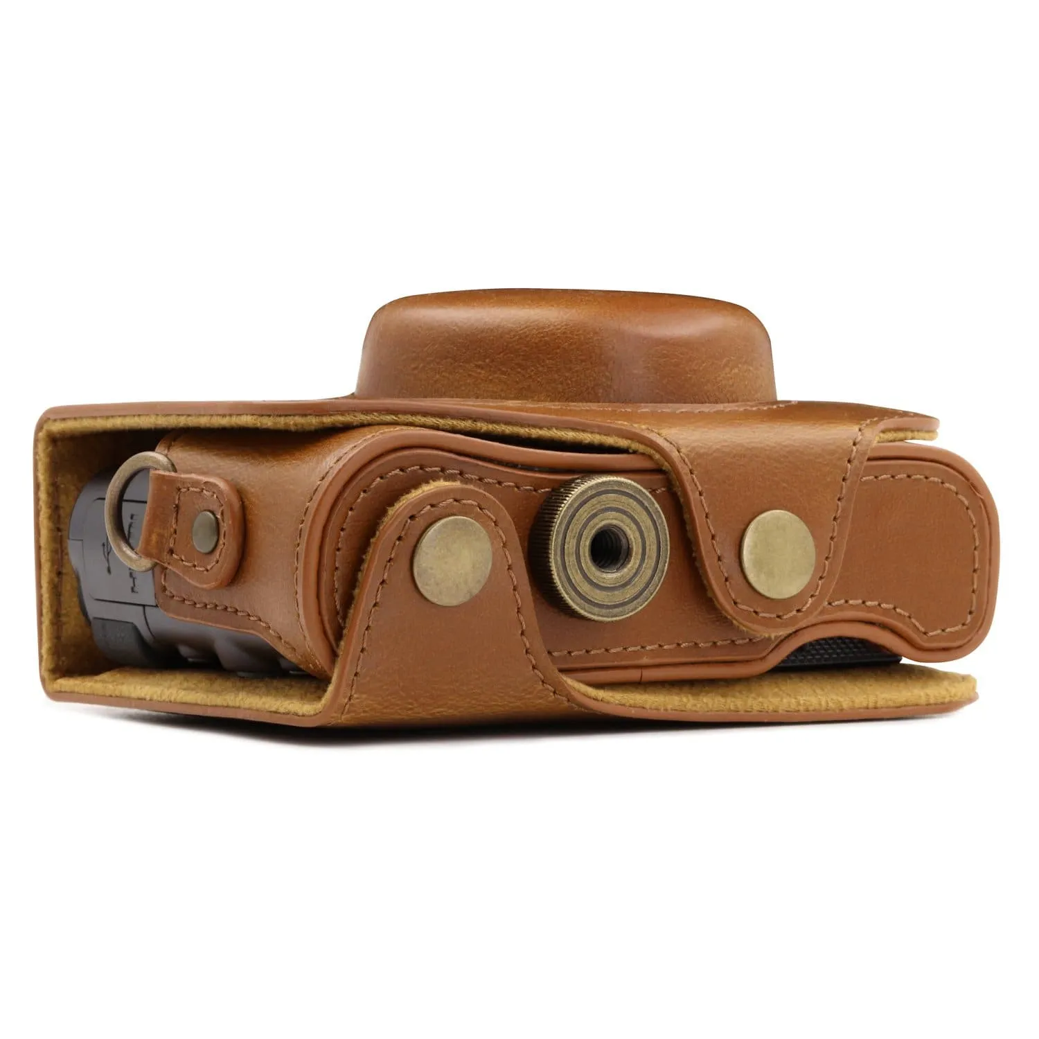 MegaGear Canon PowerShot SX740 HS, SX730 HS Ever Ready Leather Camera Case with Strap