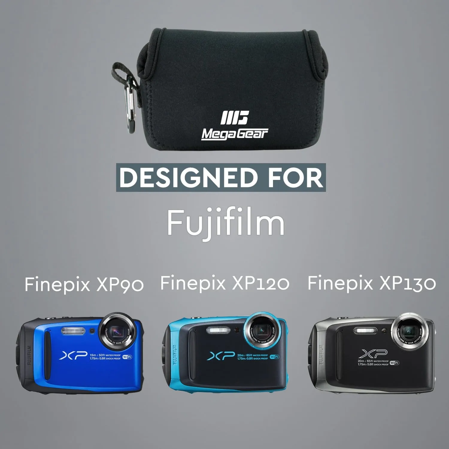 MegaGear Fujifilm FinePix XP140, XP130, XP120, XP90 Ultra Light Neoprene Camera Case