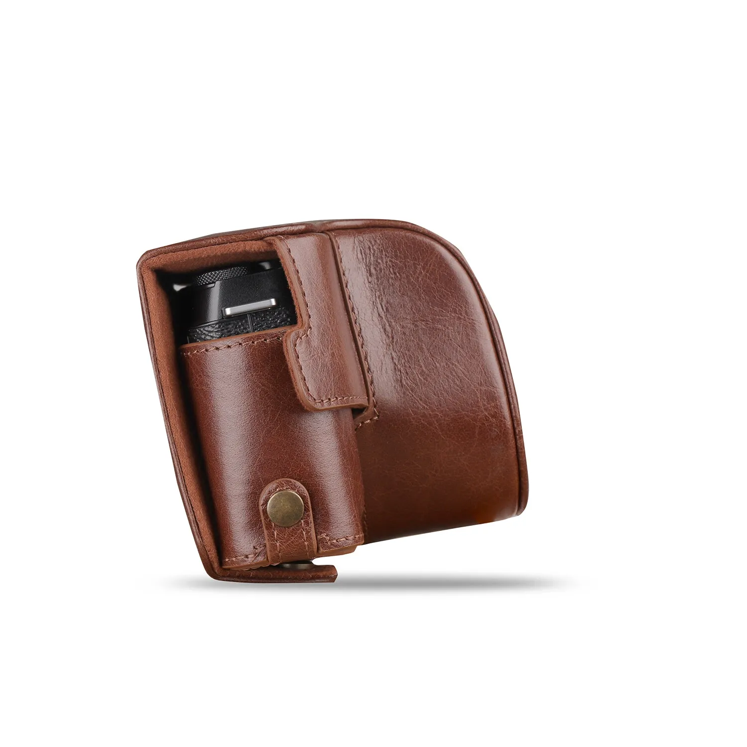 MegaGear Fujifilm X-E4 (XF 27mm f/2.8 R WR Lens) Ever Ready Genuine Leather Camera Case