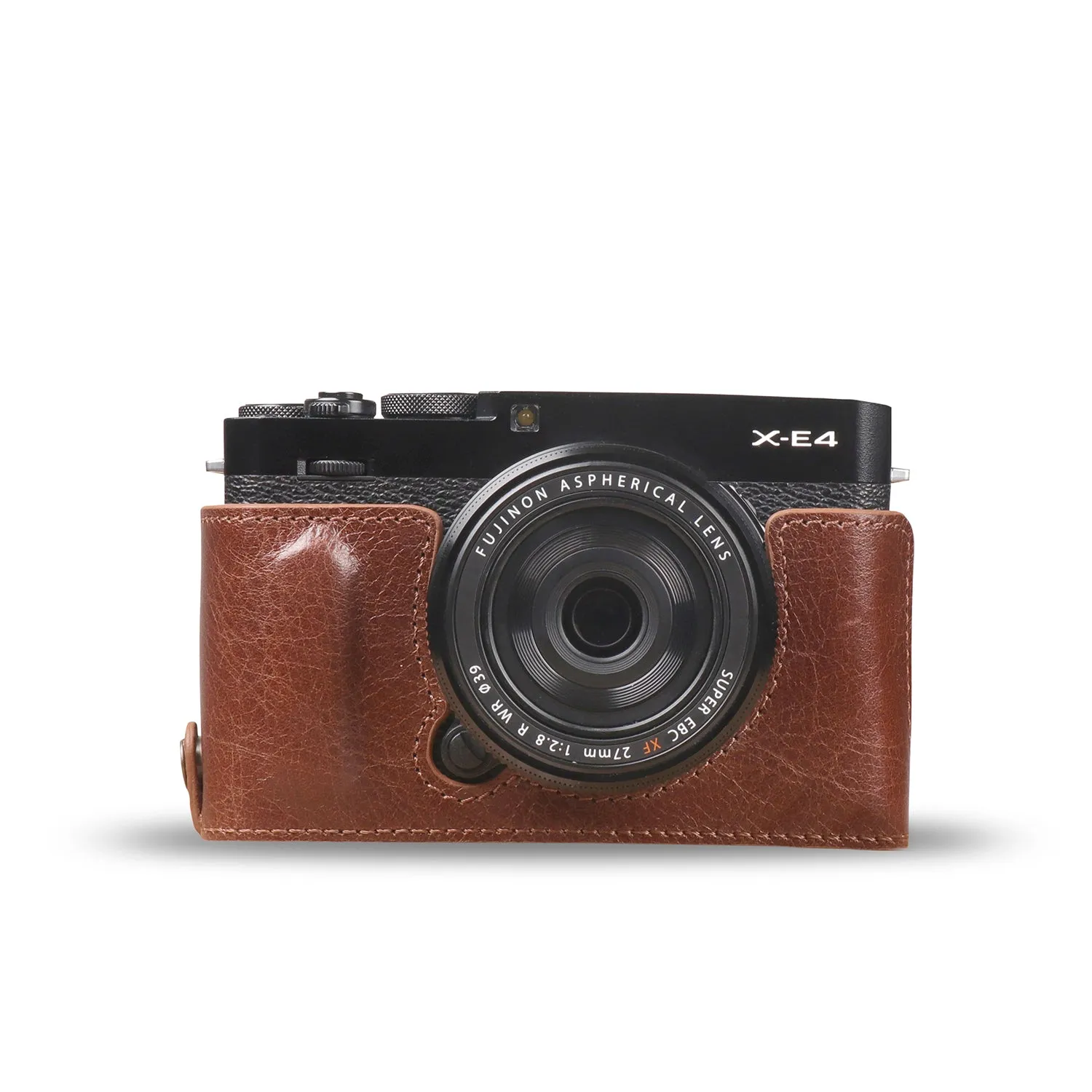 MegaGear Fujifilm X-E4 (XF 27mm f/2.8 R WR Lens) Ever Ready Genuine Leather Camera Case
