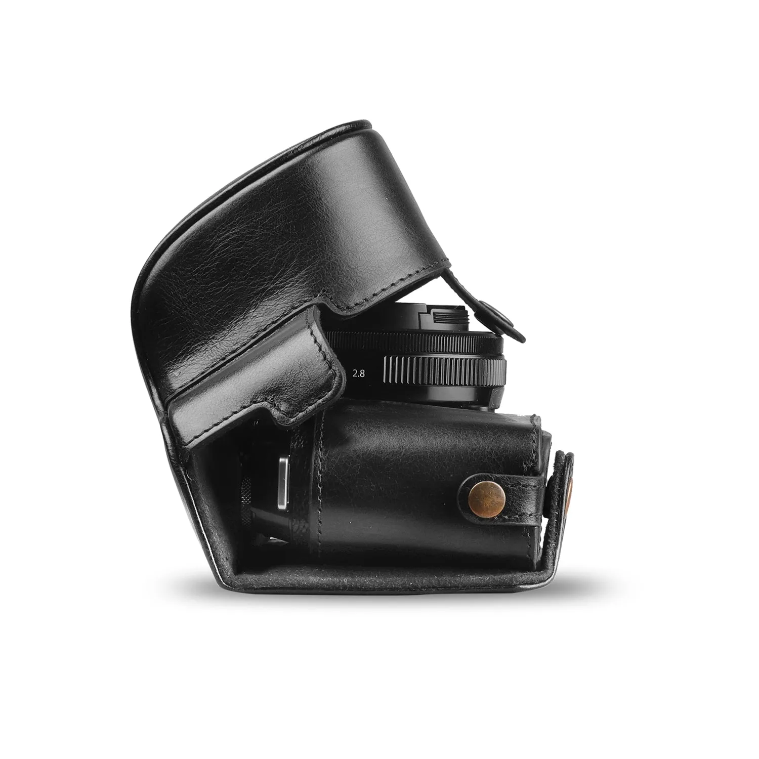 MegaGear Fujifilm X-E4 (XF 27mm f/2.8 R WR Lens) Ever Ready Genuine Leather Camera Case
