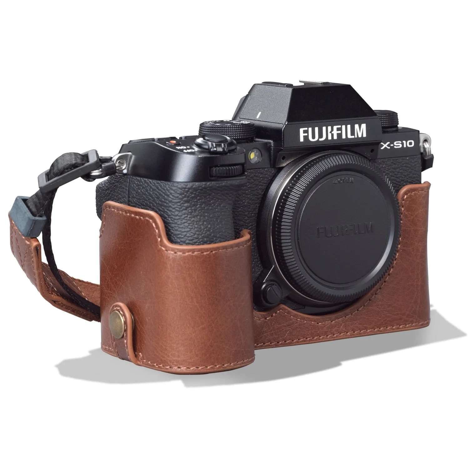 MegaGear Fujifilm X-S10 Ever Ready Genuine Leather Camera Half Case