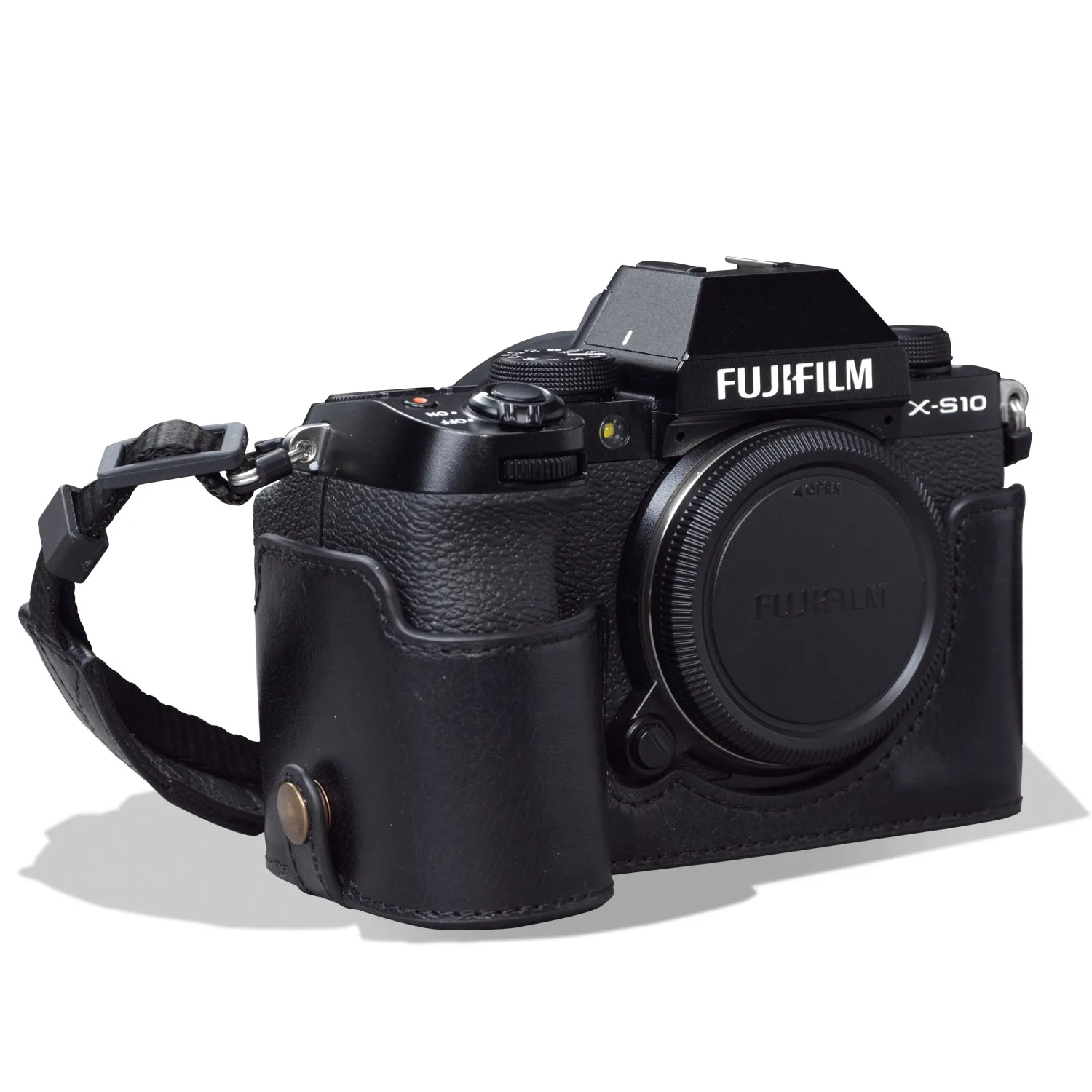 MegaGear Fujifilm X-S10 Ever Ready Genuine Leather Camera Half Case