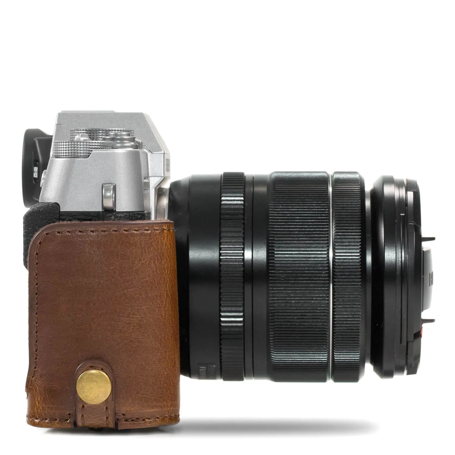 MegaGear Fujifilm X-T30, X-T20, X-T10 (16-50mm/18-55mm Lenses) Ever Ready Leather Camera Case and Strap