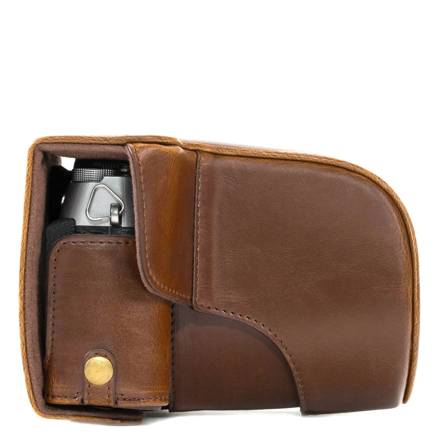 MegaGear Fujifilm X-T30, X-T20, X-T10 (16-50mm/18-55mm Lenses) Ever Ready Leather Camera Case and Strap