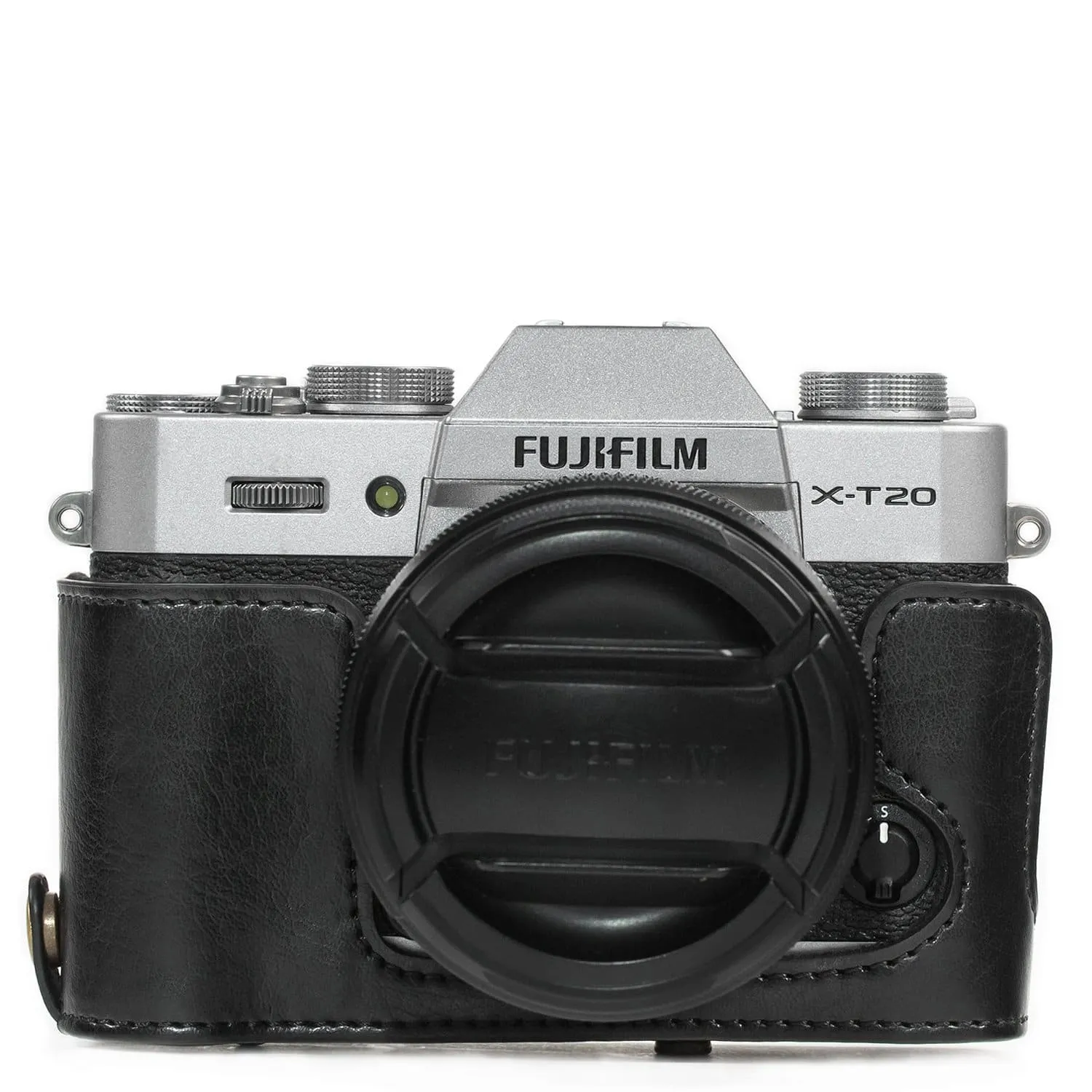 MegaGear Fujifilm X-T30, X-T20, X-T10 (16-50mm/18-55mm Lenses) Ever Ready Leather Camera Case and Strap