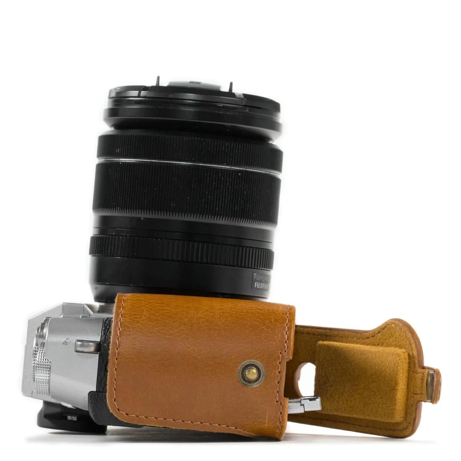 MegaGear Fujifilm X-T30, X-T20, X-T10 (16-50mm/18-55mm Lenses) Ever Ready Leather Camera Case and Strap