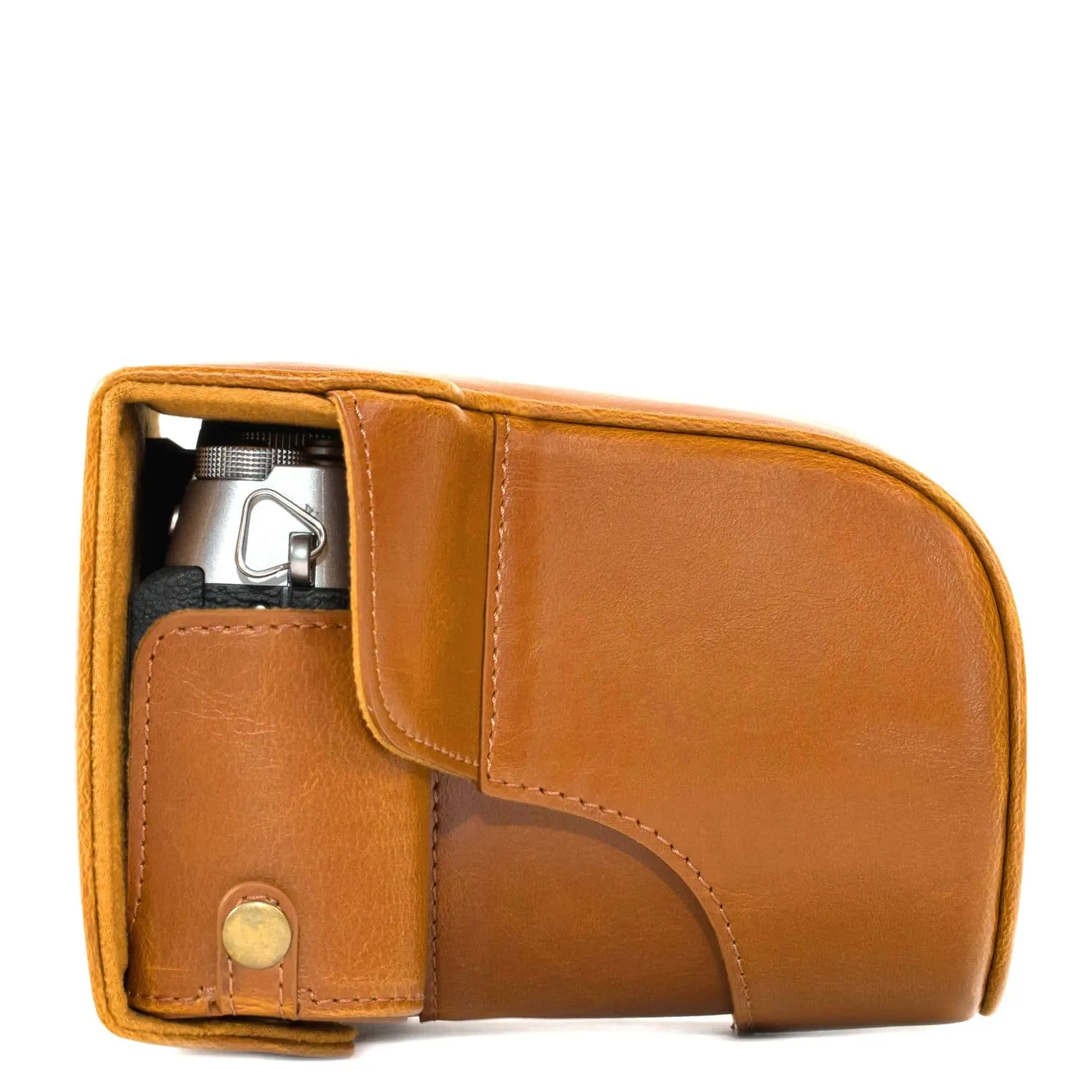 MegaGear Fujifilm X-T30, X-T20, X-T10 (16-50mm/18-55mm Lenses) Ever Ready Leather Camera Case and Strap