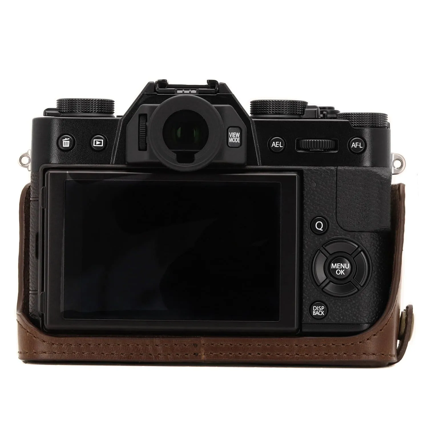 MegaGear Fujifilm X-T30, X-T20, X-T10 Ever Ready Leather Camera Half Case and Strap