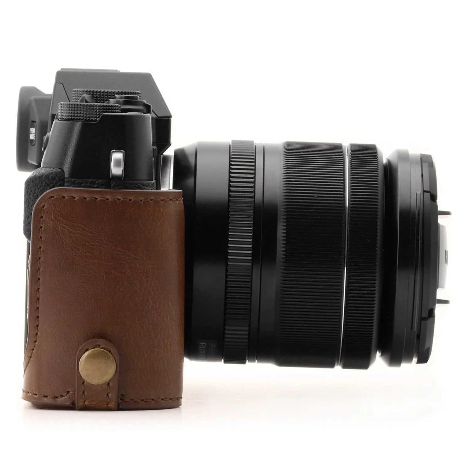 MegaGear Fujifilm X-T30, X-T20, X-T10 Ever Ready Leather Camera Half Case and Strap