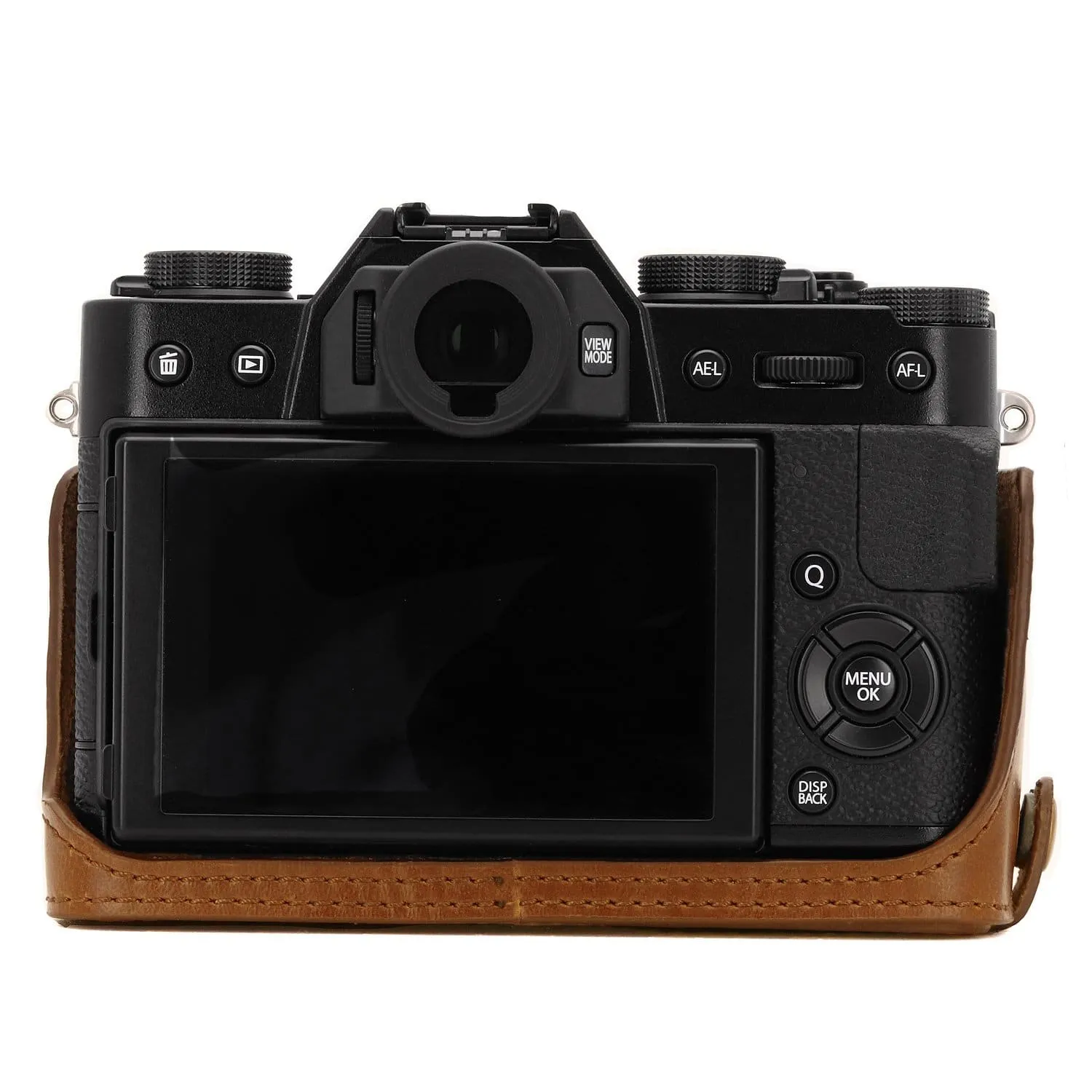 MegaGear Fujifilm X-T30, X-T20, X-T10 Ever Ready Leather Camera Half Case and Strap