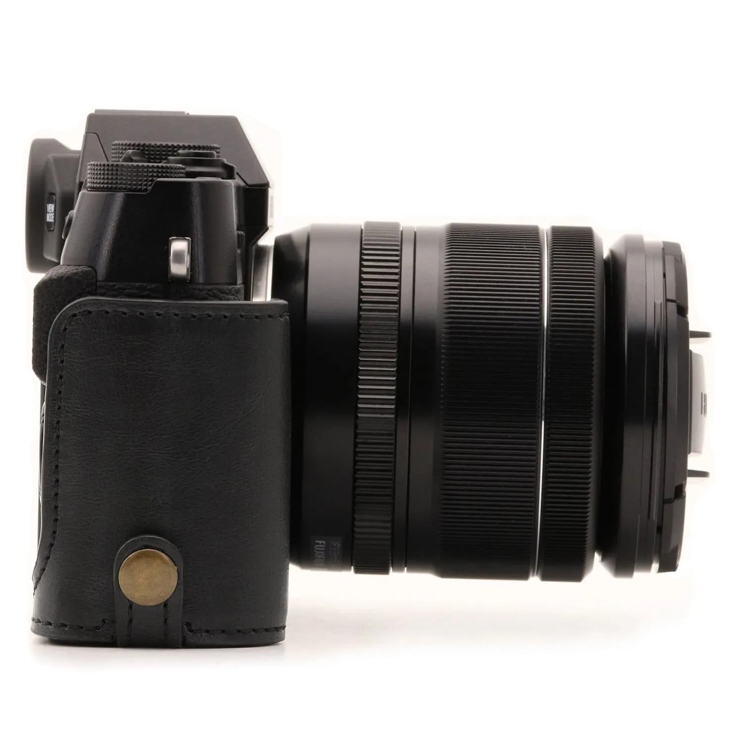 MegaGear Fujifilm X-T30, X-T20, X-T10 Ever Ready Leather Camera Half Case and Strap