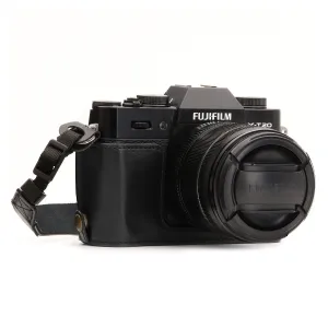 MegaGear Fujifilm X-T30, X-T20, X-T10 Ever Ready Leather Camera Half Case and Strap