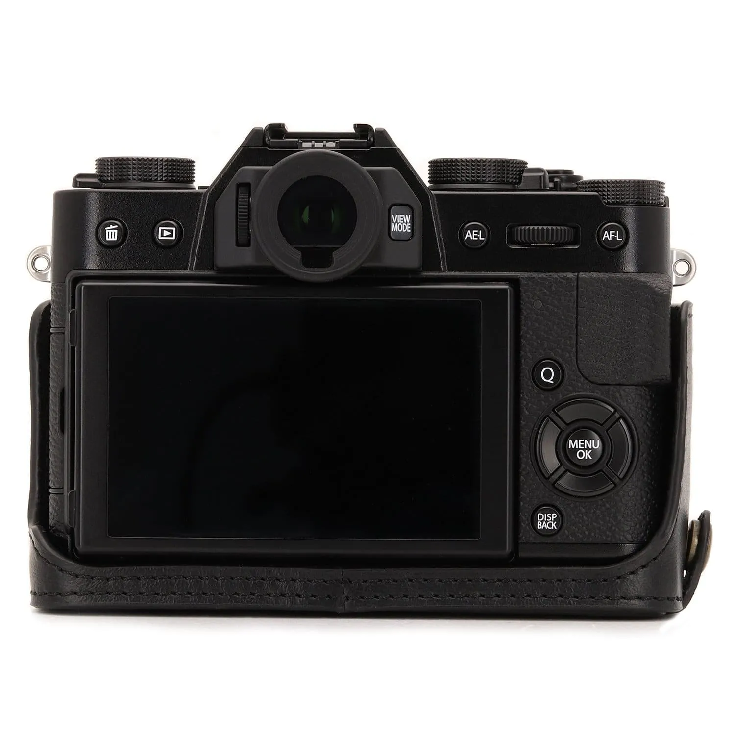MegaGear Fujifilm X-T30, X-T20, X-T10 Ever Ready Leather Camera Half Case and Strap