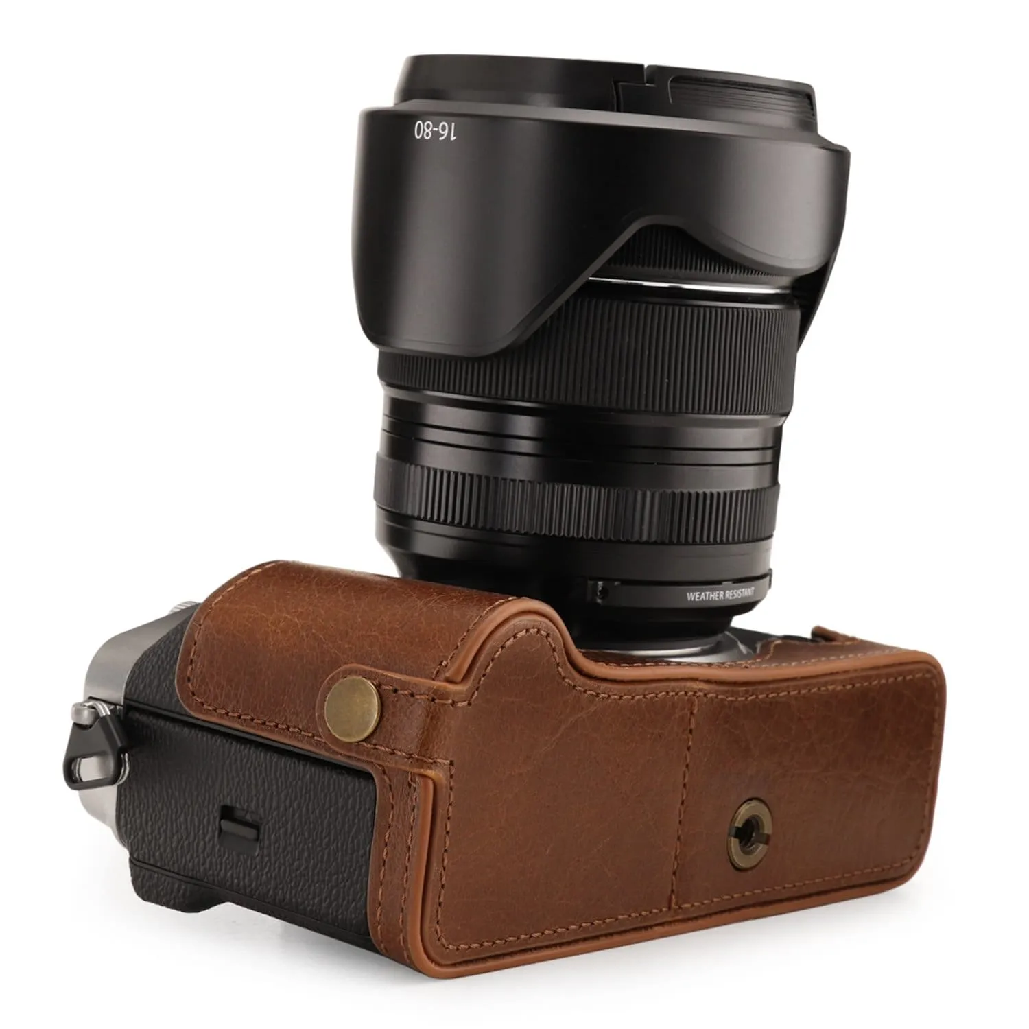 MegaGear Fujifilm X-T4 Ever Ready Top Grain Leather Camera Half Case