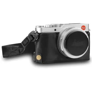 MegaGear Leica D-Lux 7 Ever Ready Top Grain Leather Camera Half Case and Strap