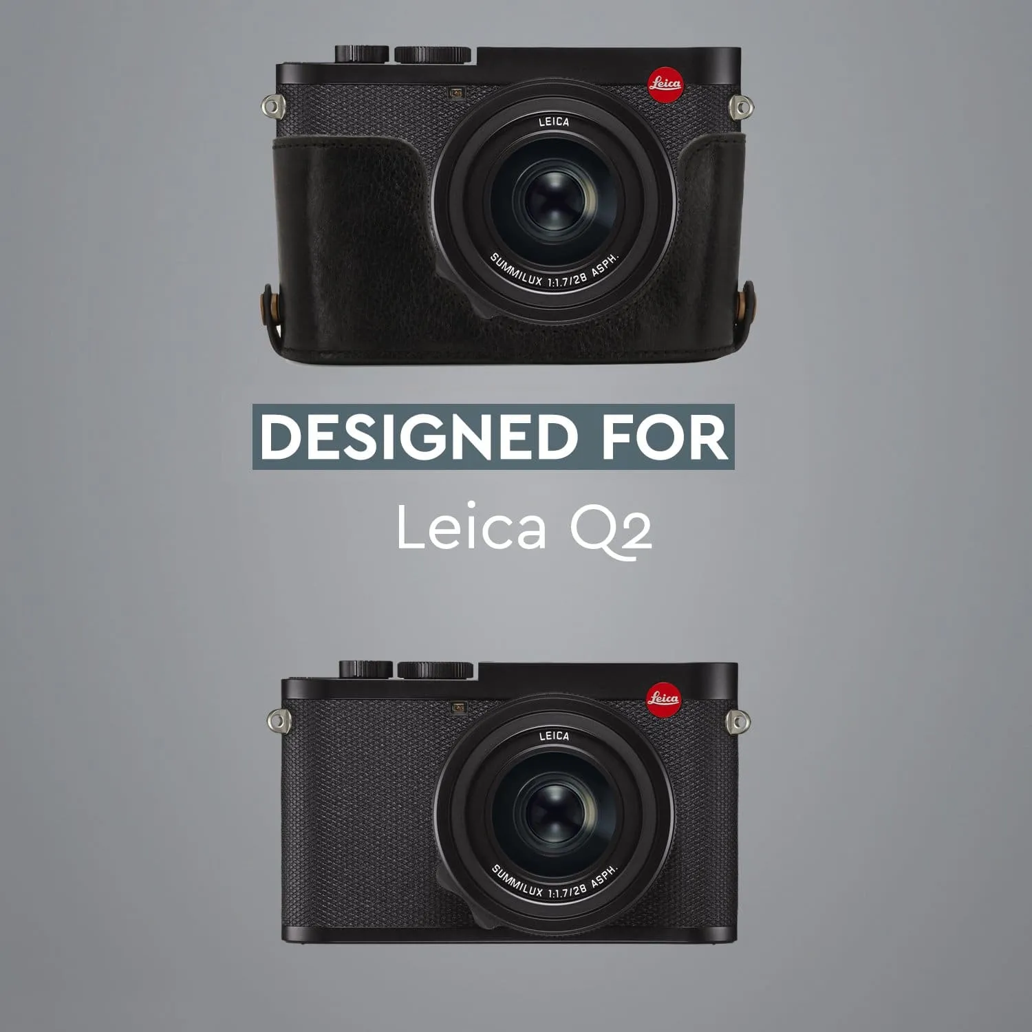 MegaGear Leica Q2 Ever Ready Top Grain Leather Camera Half Case