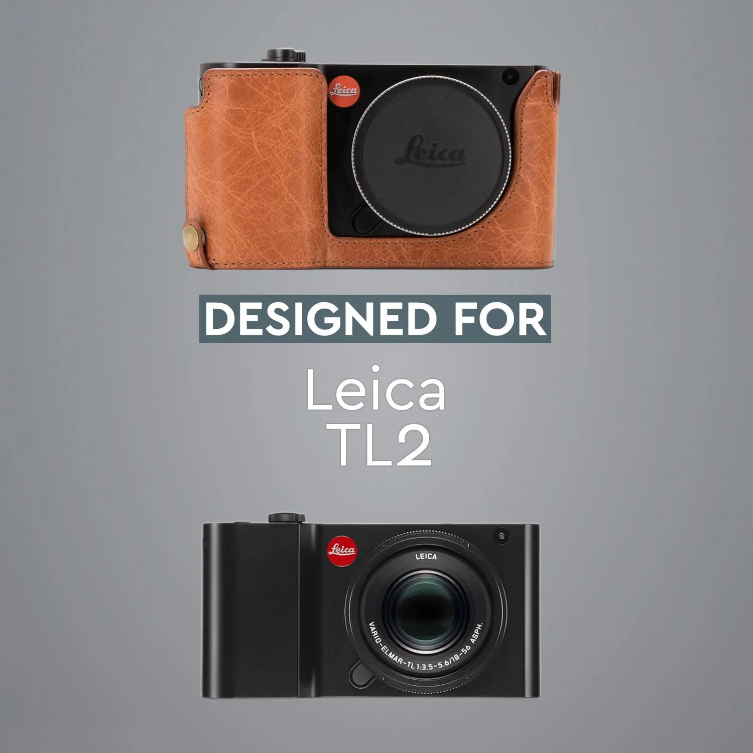MegaGear Leica TL2, TL Ever Ready Top Grain Leather Camera Half Case