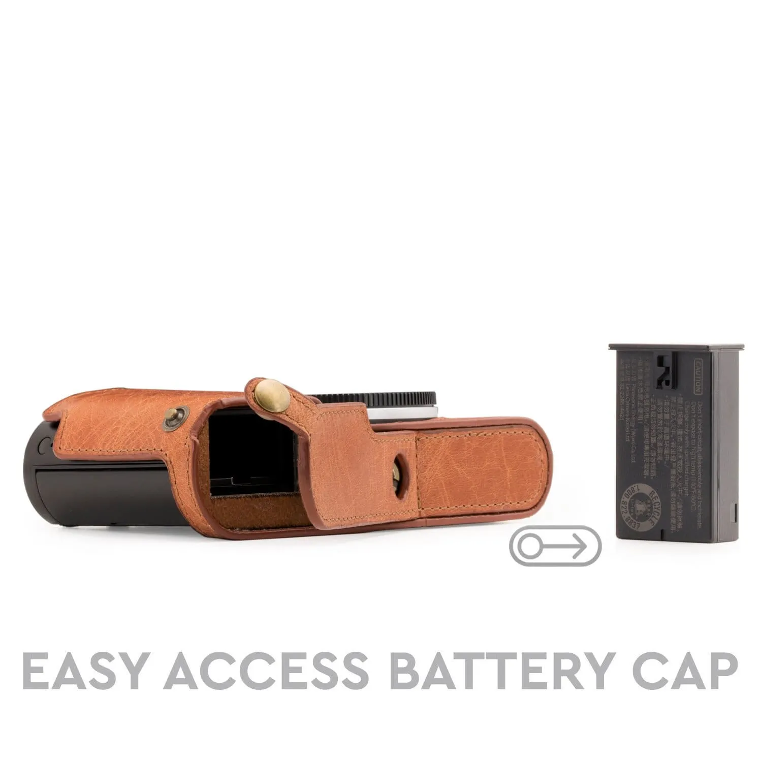 MegaGear Leica TL2, TL Ever Ready Top Grain Leather Camera Half Case