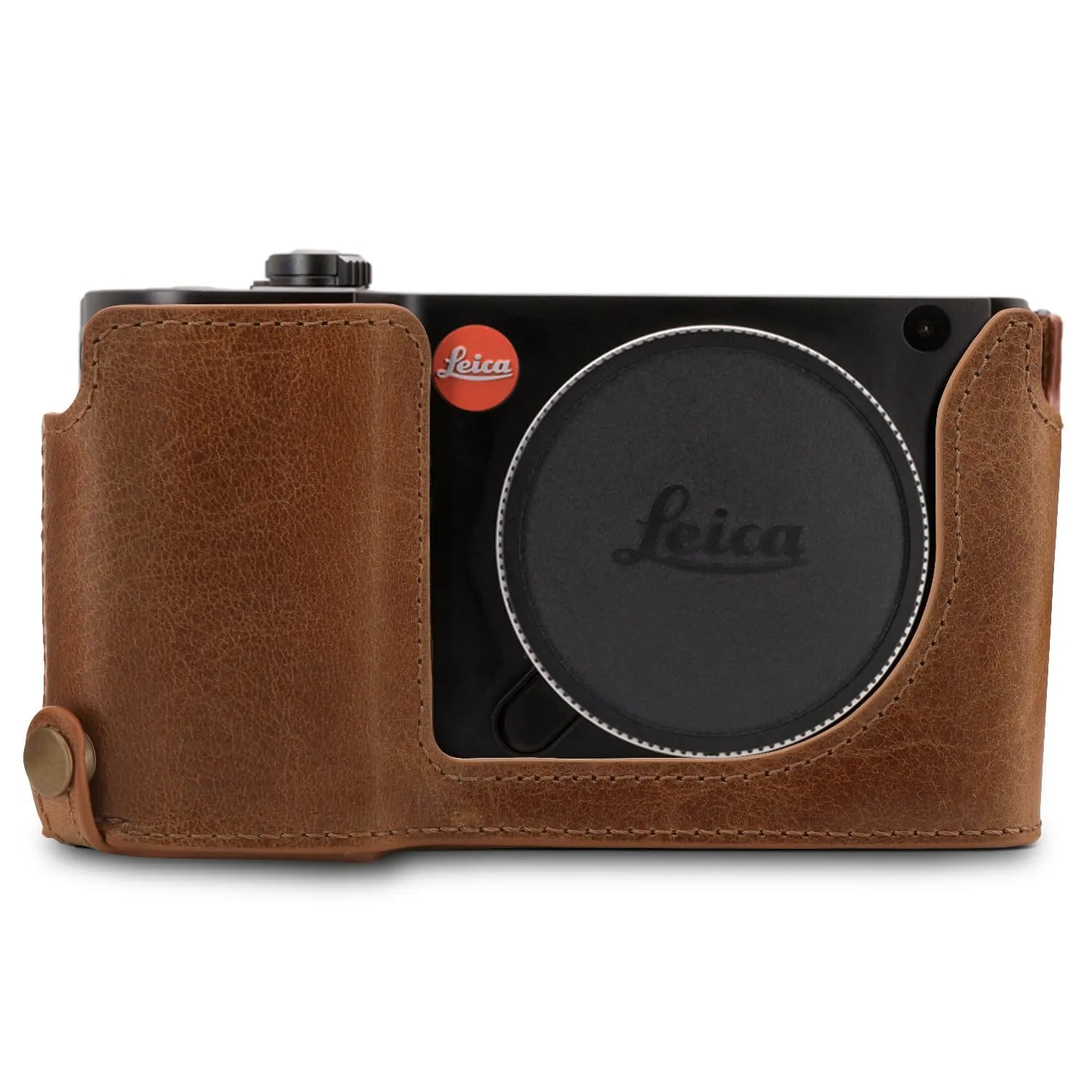 MegaGear Leica TL2, TL Ever Ready Top Grain Leather Camera Half Case