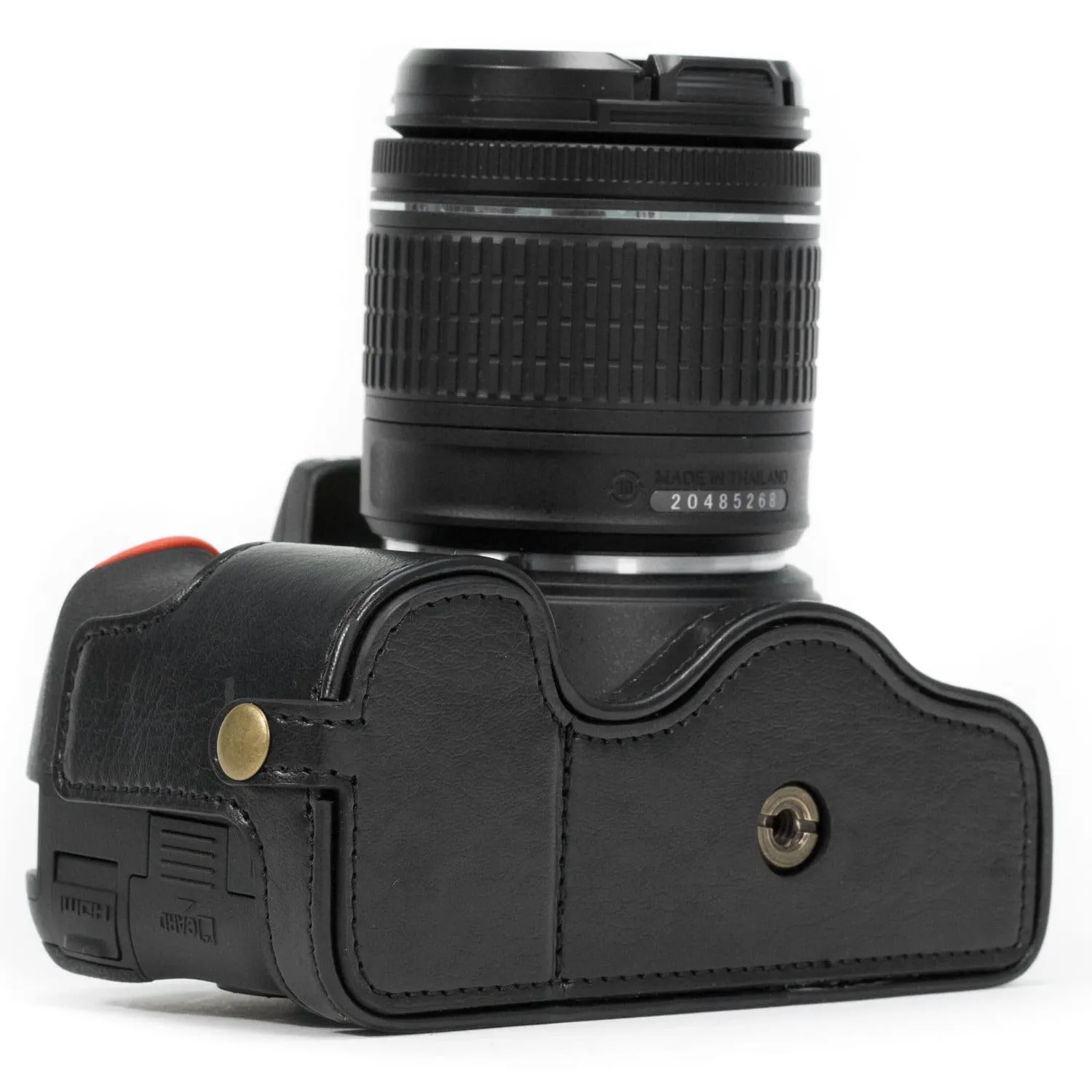 MegaGear Nikon D5600, D5500 Ever Ready Leather Camera Half Case and Strap