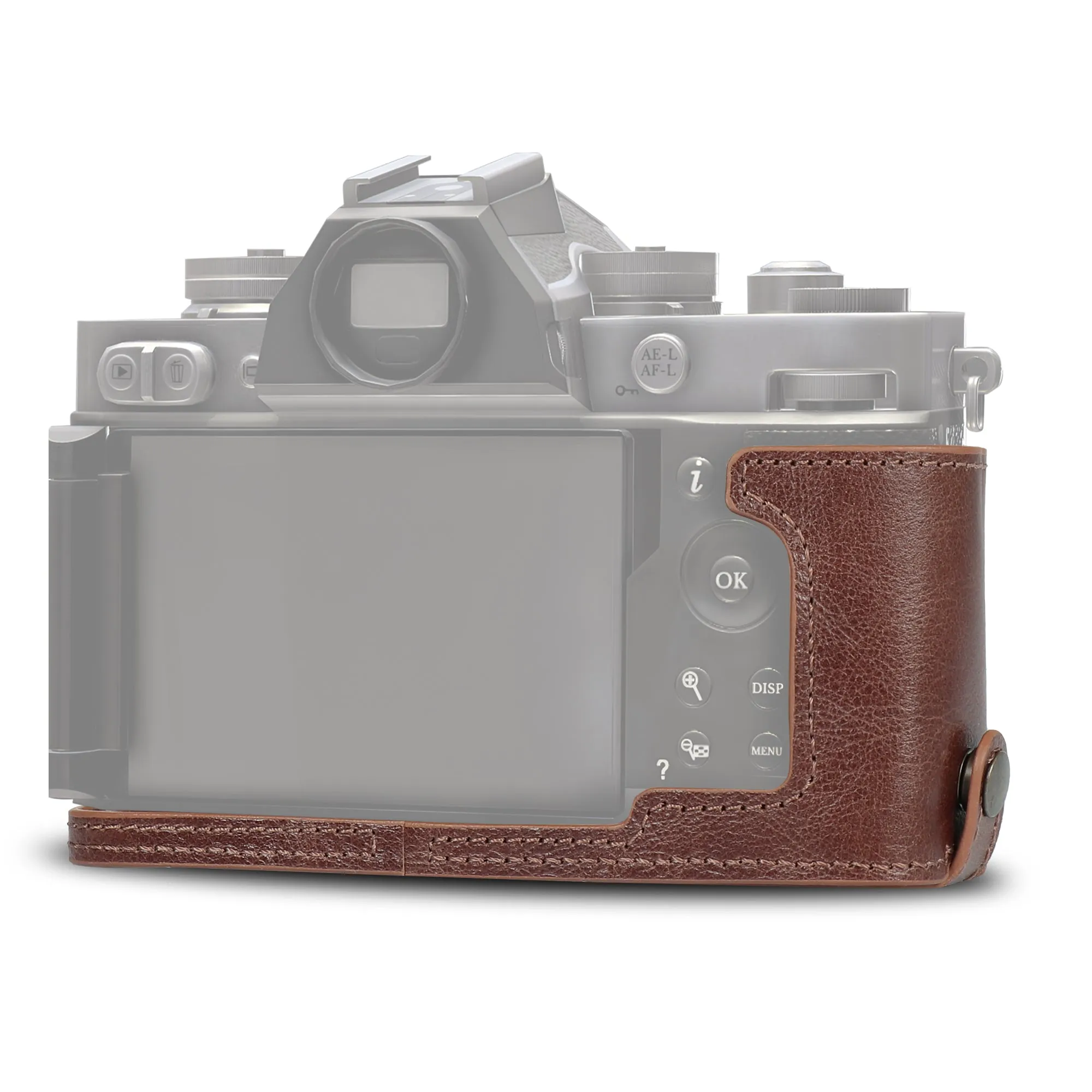 MegaGear Nikon Z fc Ever Ready Genuine Leather Camera Half Case