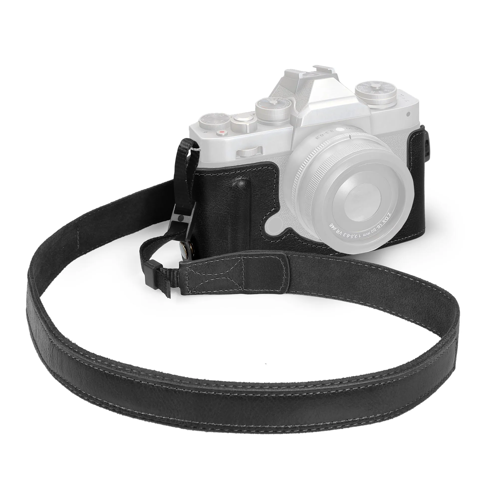 MegaGear Nikon Z fc Ever Ready Genuine Leather Camera Half Case