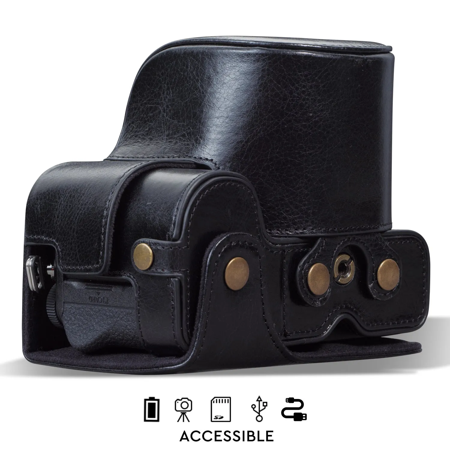 MegaGear Nikon Z5 (24-50mm Lens) Ever Ready Genuine Leather Camera Case