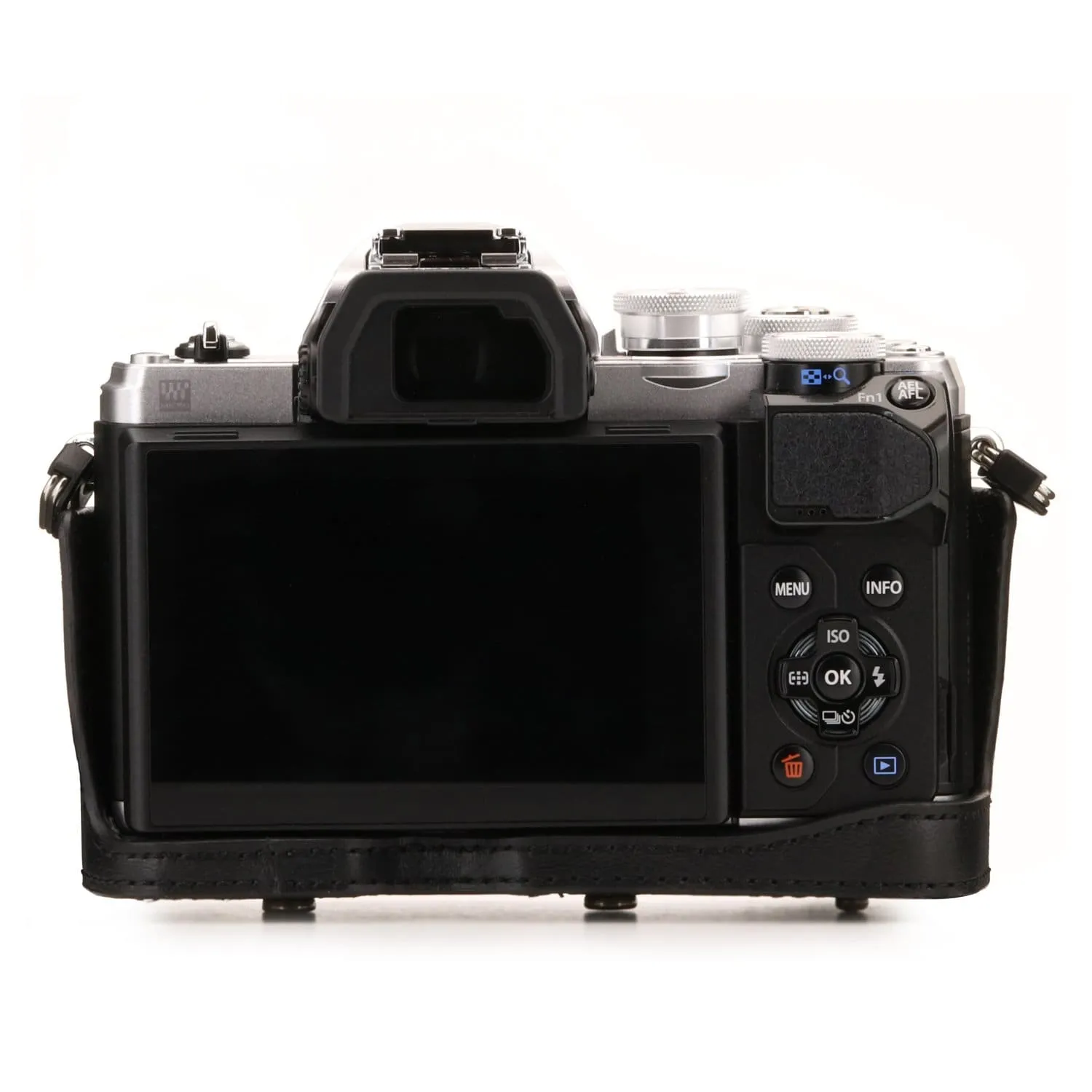 MegaGear Olympus OM-D E-M10 Mark IIIs, OM-D E-M10 Mark III (14-42mm) Ever Ready Leather Camera Case and Strap