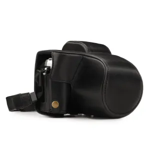 MegaGear Olympus OM-D E-M10 Mark IIIs, OM-D E-M10 Mark III (14-42mm) Ever Ready Leather Camera Case and Strap