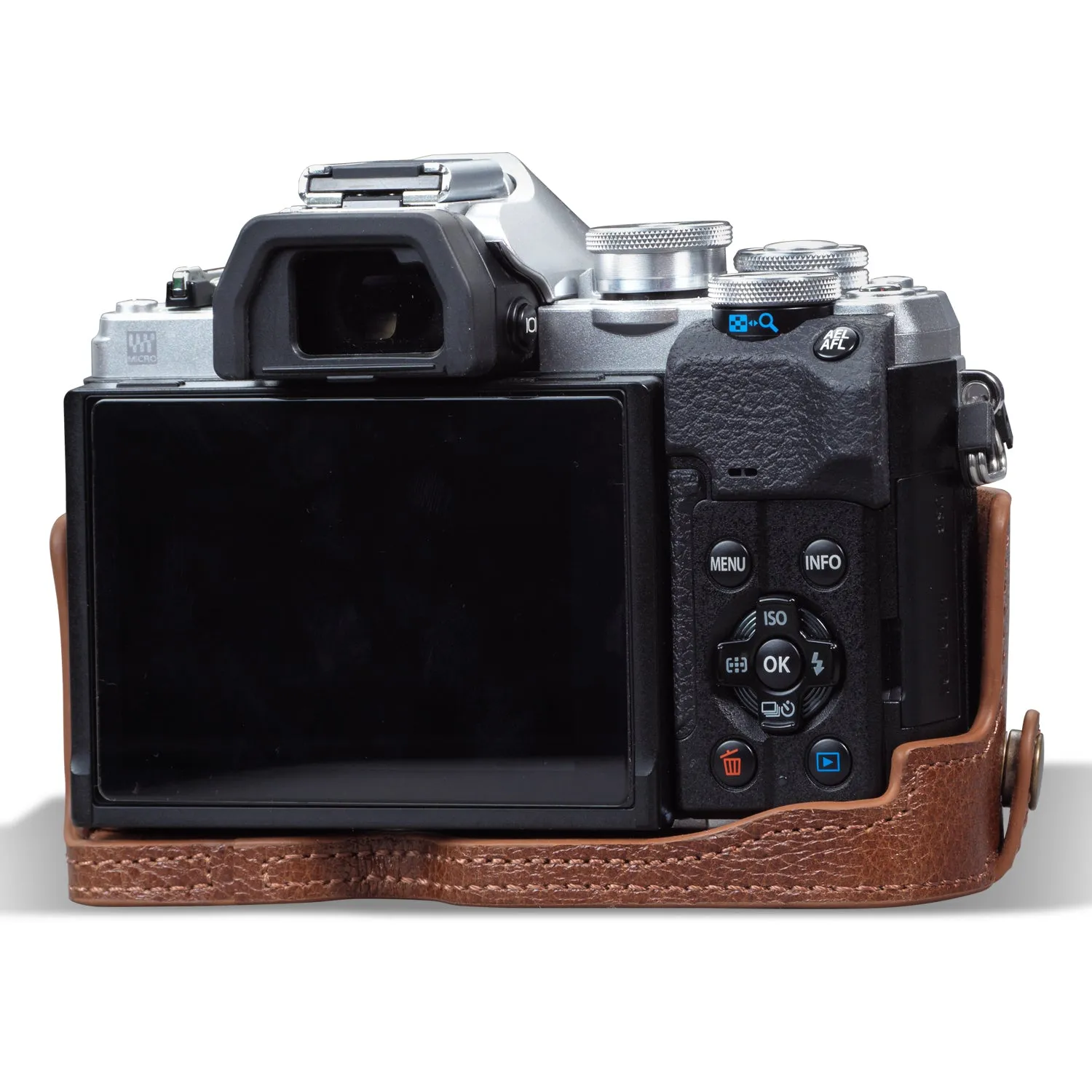 MegaGear Olympus OM-D E-M10 Mark IV Ever Ready Genuine Leather Camera Half Case