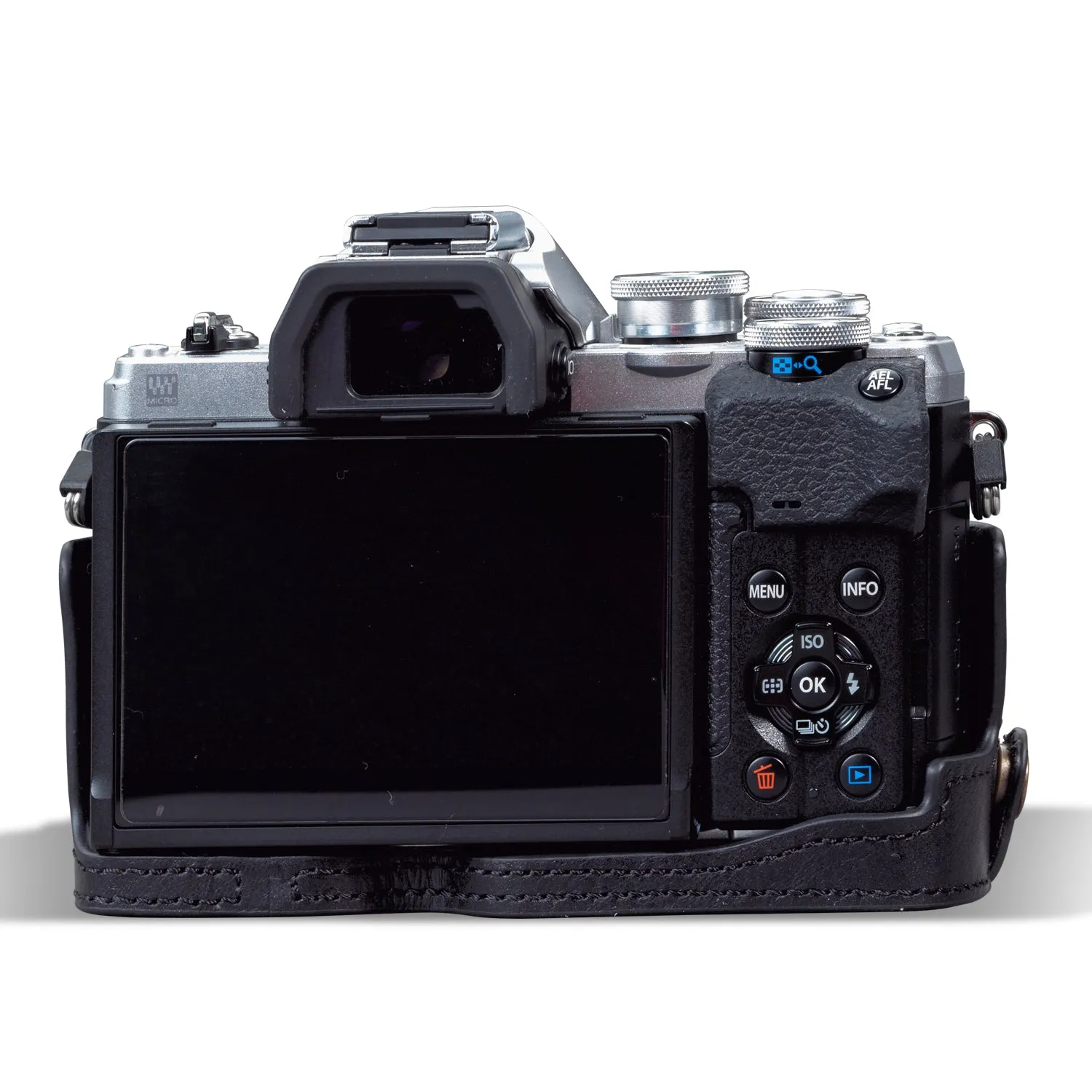MegaGear Olympus OM-D E-M10 Mark IV Ever Ready Genuine Leather Camera Half Case