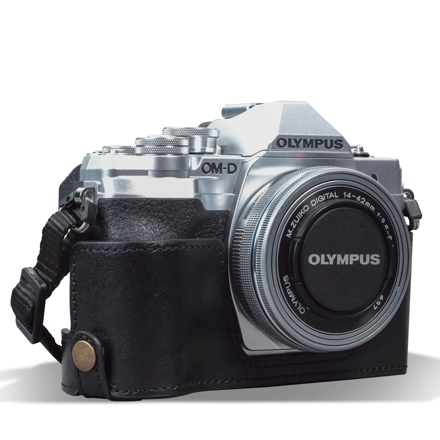 MegaGear Olympus OM-D E-M10 Mark IV Ever Ready Genuine Leather Camera Half Case