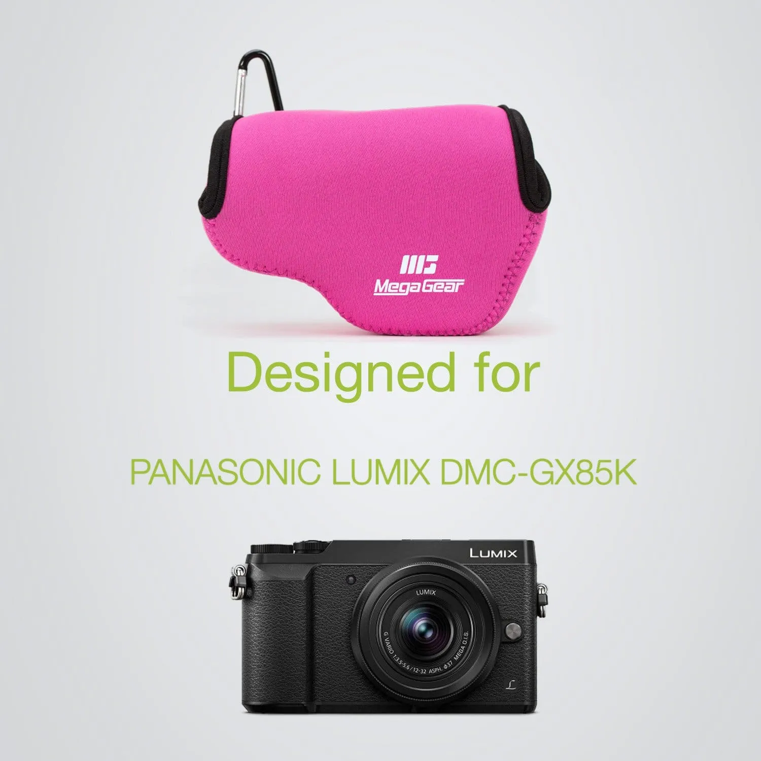 MegaGear Panasonic Lumix DC-GX950, GF10, GX850, GF9, DMC-GX85 (12-32mm), DMC-GF8, GF7, GF6, GF5, DC-GX900 Neoprene Camera Case
