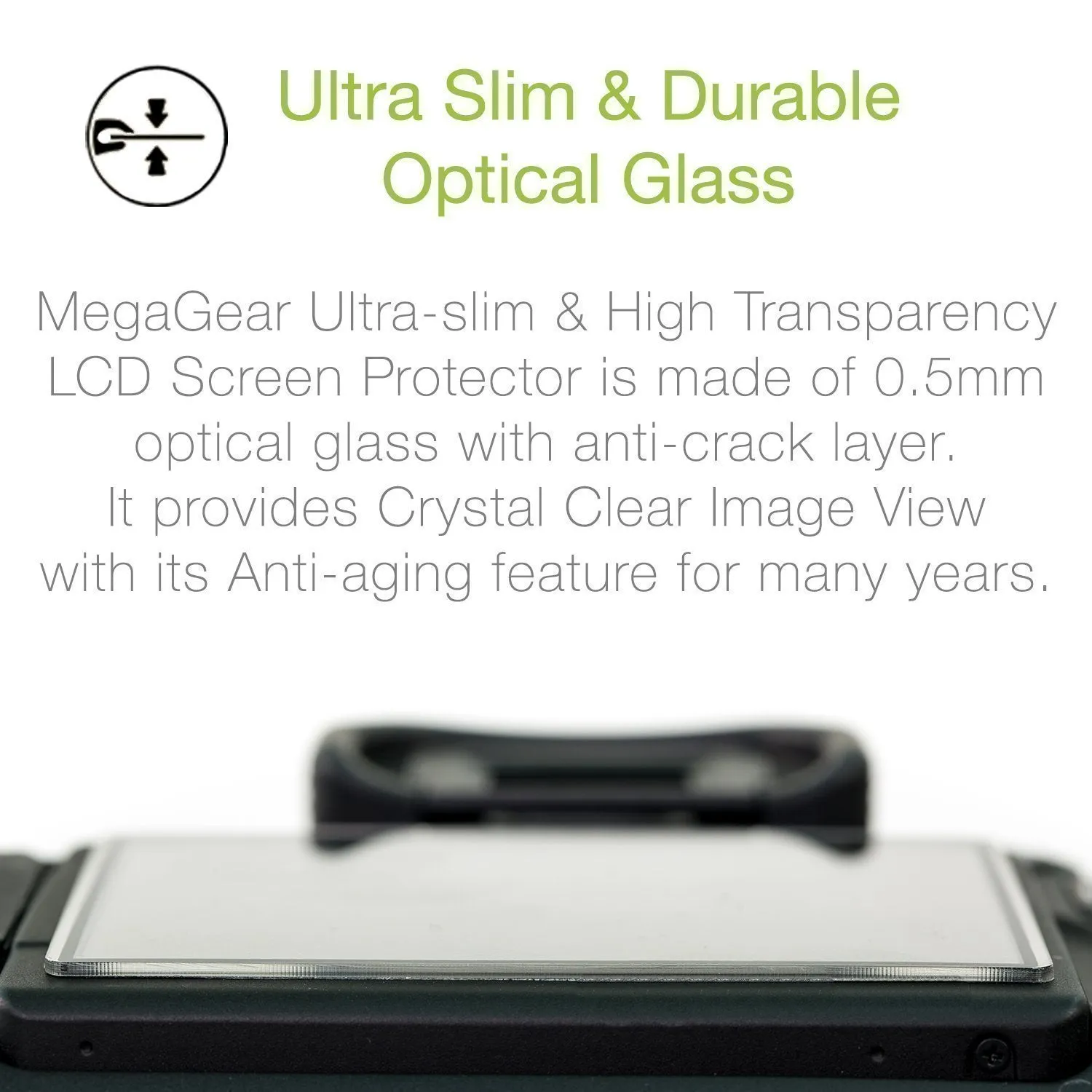 MegaGear Panasonic Lumix DC-ZS80, DC-ZS70, DC-TZ95, DC-TZ90 Camera LCD Optical Screen Protector