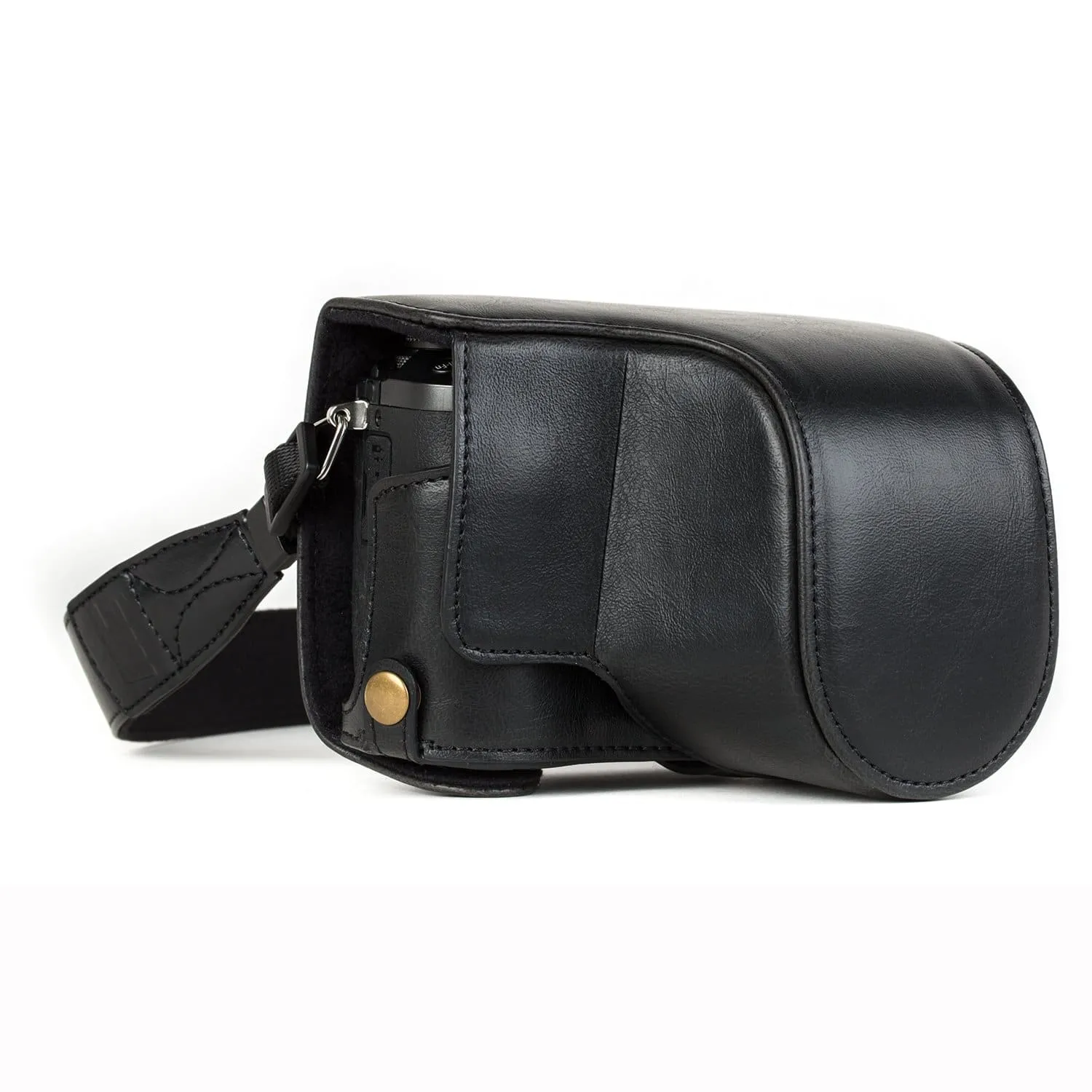 MegaGear Panasonic Lumix DMC-GX85, DMC-GX80 (12-32mm) Ever Ready Leather Camera Case and Strap