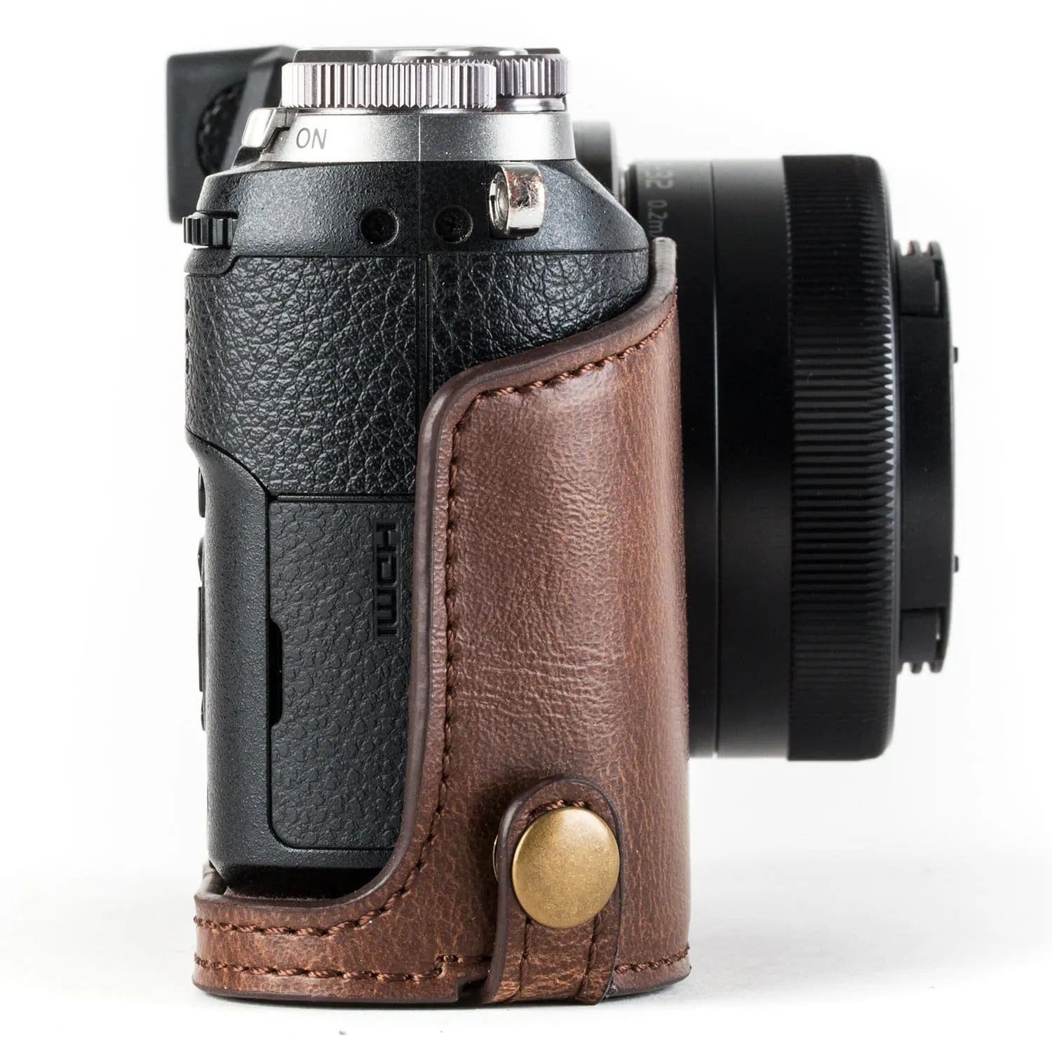 MegaGear Panasonic Lumix DMC-GX85, DMC-GX80 (12-32mm) Ever Ready Leather Camera Case and Strap