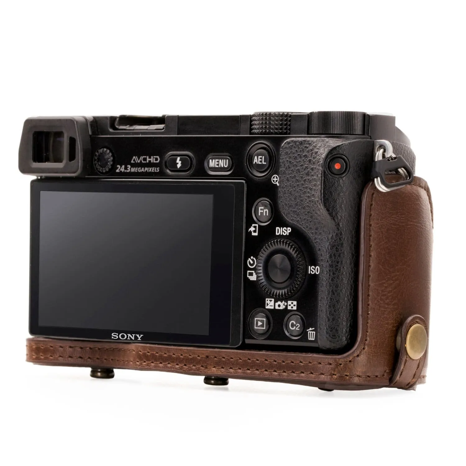 MegaGear Sony Alpha A6300, A6000 (16-50 mm) Ever Ready Leather Camera Case and Strap