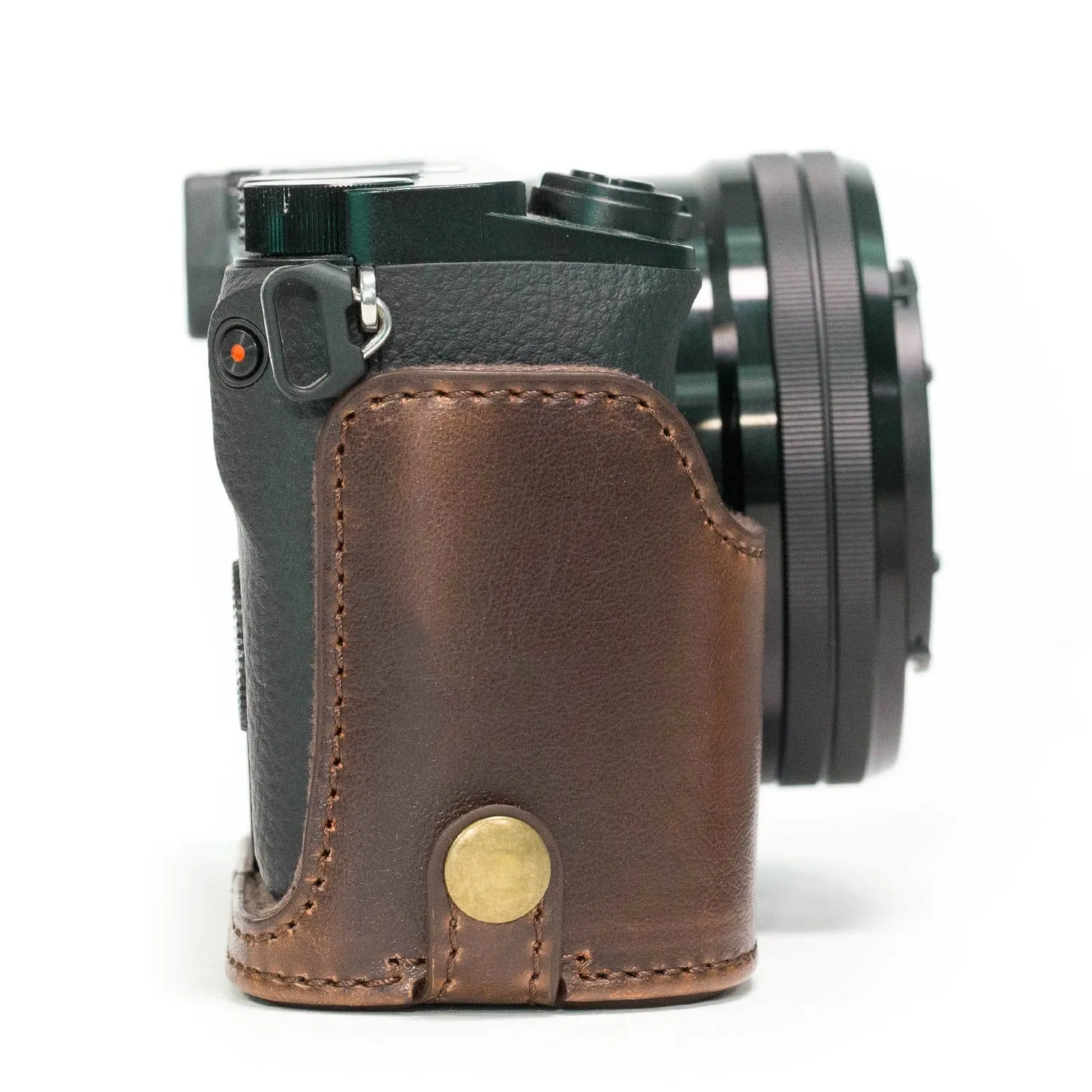 MegaGear Sony Alpha A6300, A6000 Ever Ready Leather Camera Half Case and Strap