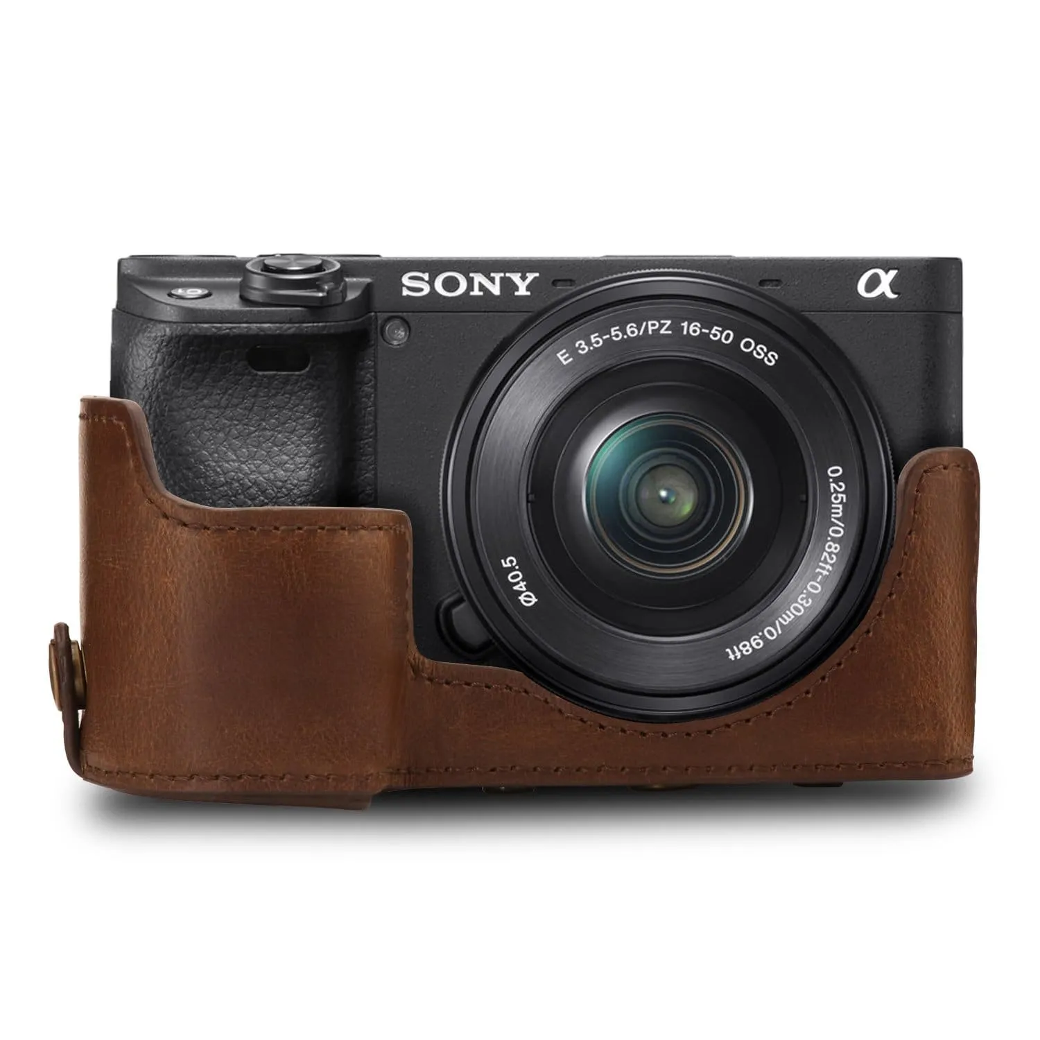 MegaGear Sony Alpha A6400, A6100 (18-135mm) Ever Ready Leather Camera Case