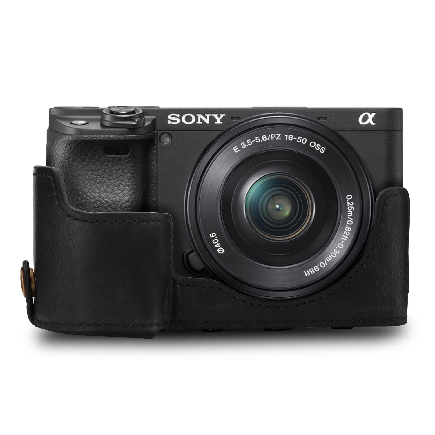 MegaGear Sony Alpha A6400, A6100 (18-135mm) Ever Ready Leather Camera Case
