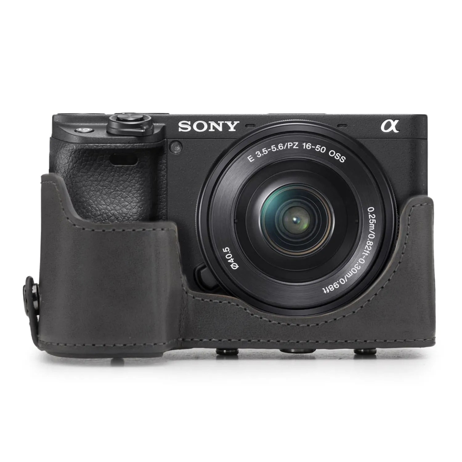 MegaGear Sony Alpha A6400, A6100 (18-135mm) Ever Ready Leather Camera Case