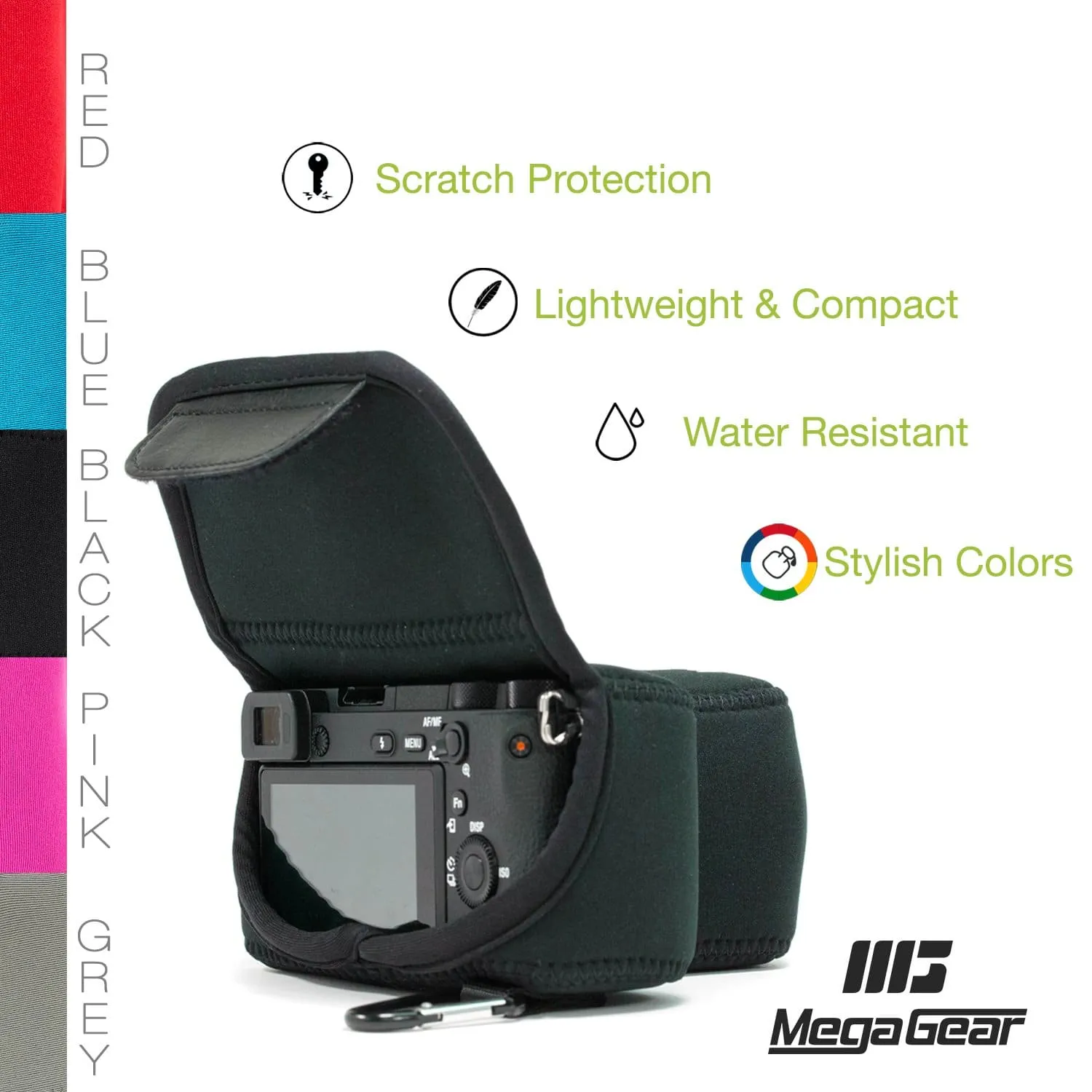 MegaGear Sony Alpha A6400, A6500 (18-135mm) Ultra Light Neoprene Camera Case