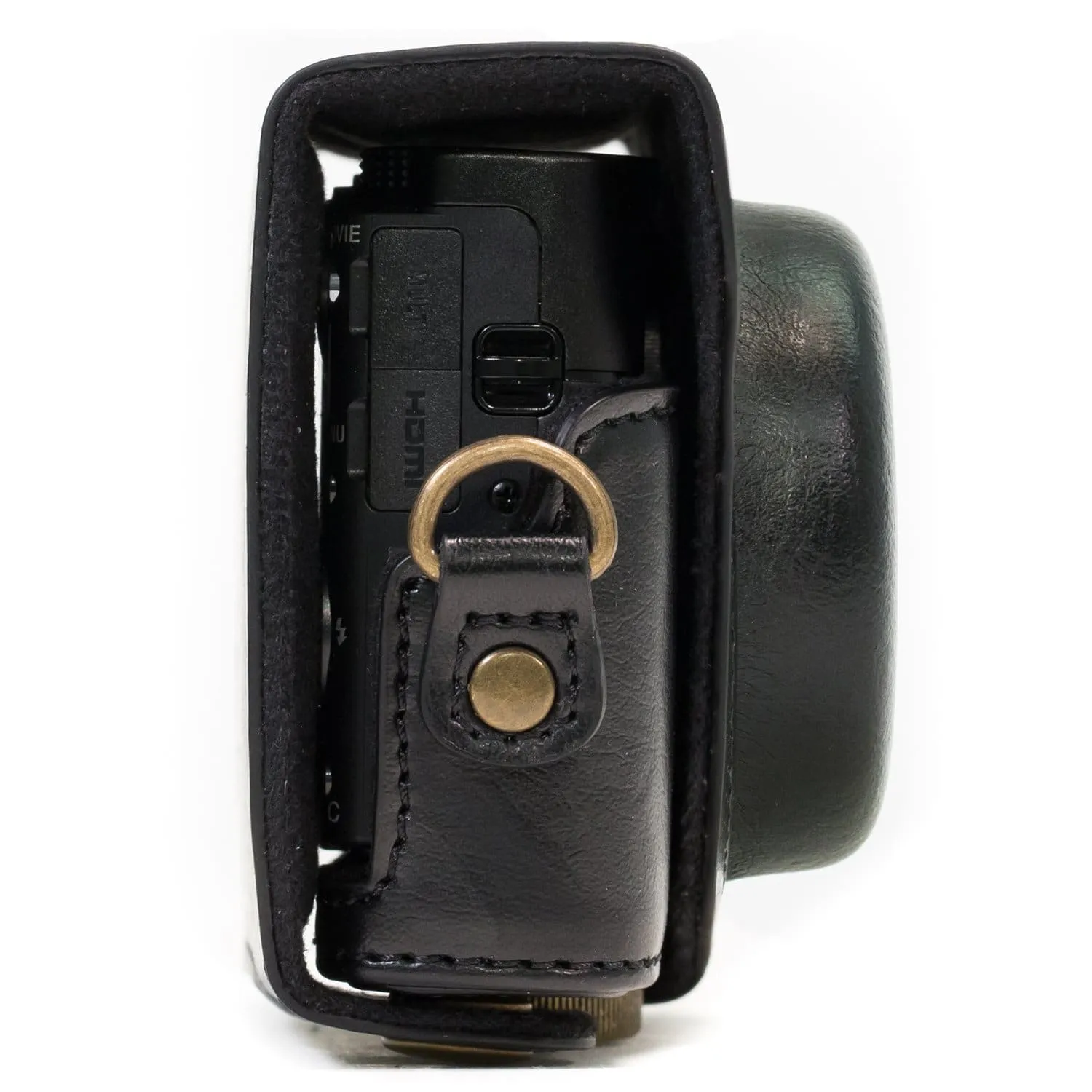 MegaGear Sony Cyber-shot DSC-RX100 VII, DSC-RX100 VI, DSC-RX100 V, DSC-RX100 IV Ever Ready Leather Camera Case with Strap