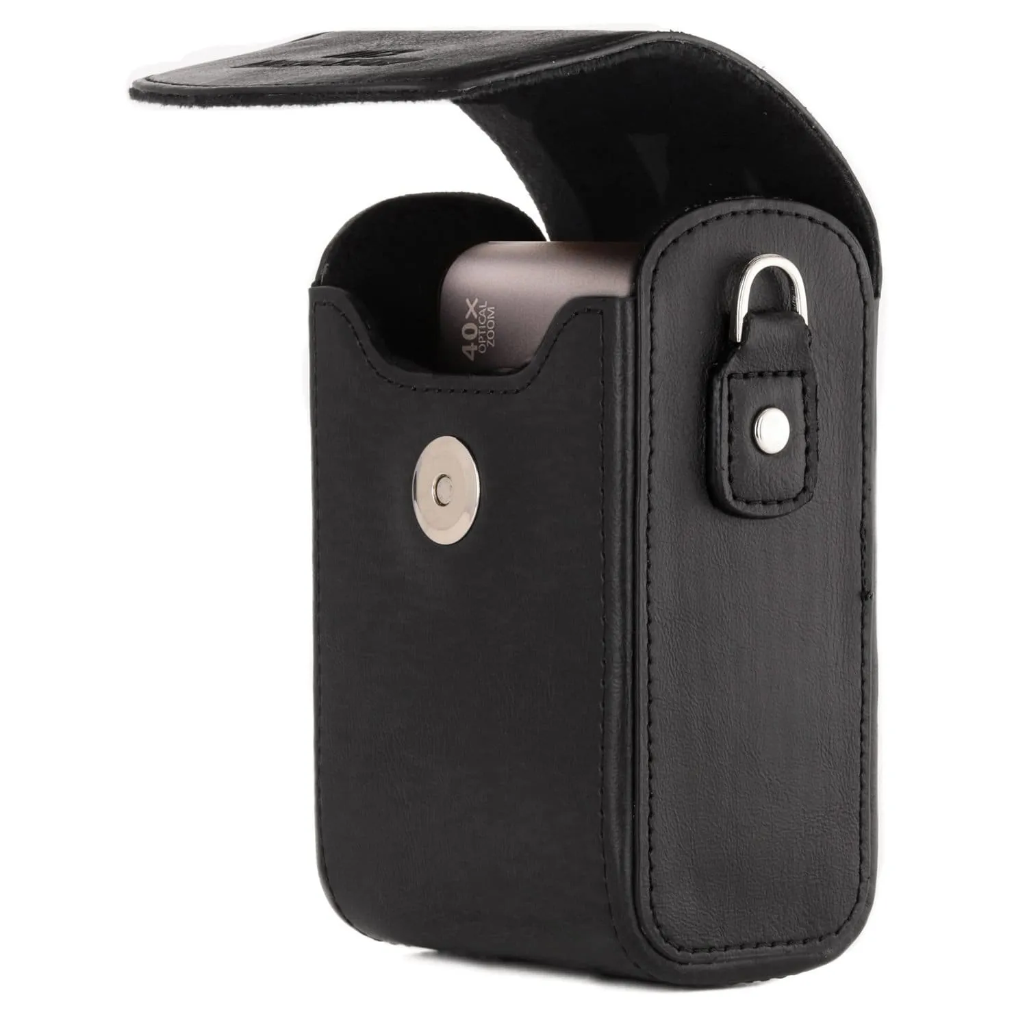 MegaGear Sony Cyber-shot DSC-RX100 VII, DSC-RX100 VI, DSC-RX100 V, DSC-RX100 IV Leather Camera Case with Strap