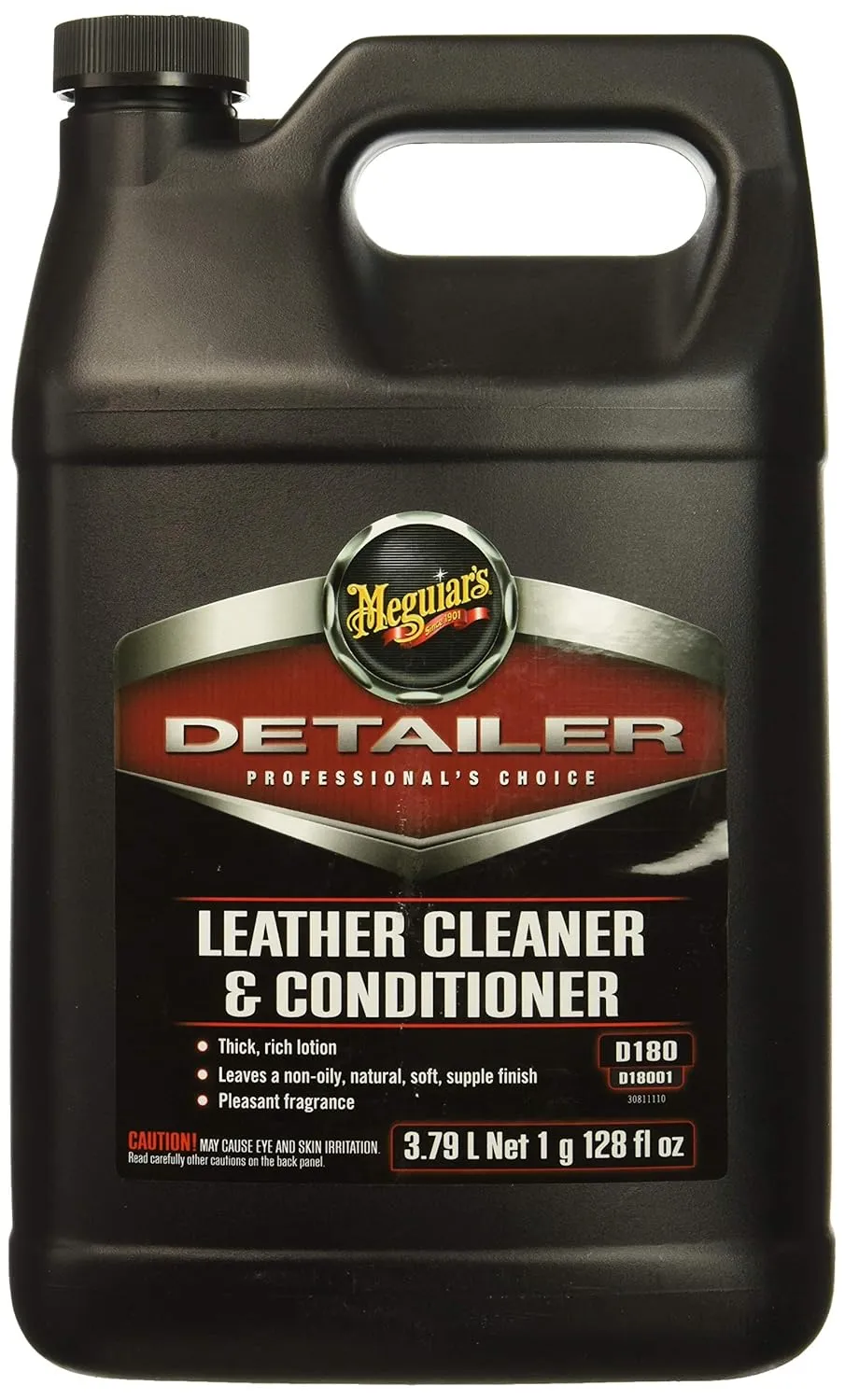 Meguiar’s Professional Leather Cleaner & Conditioner D18001 - 1 Gallon Leather Cleaner & Conditioner Specifically Formulated for Automotive Leather Care, Delivers Professional Results, 128 Oz