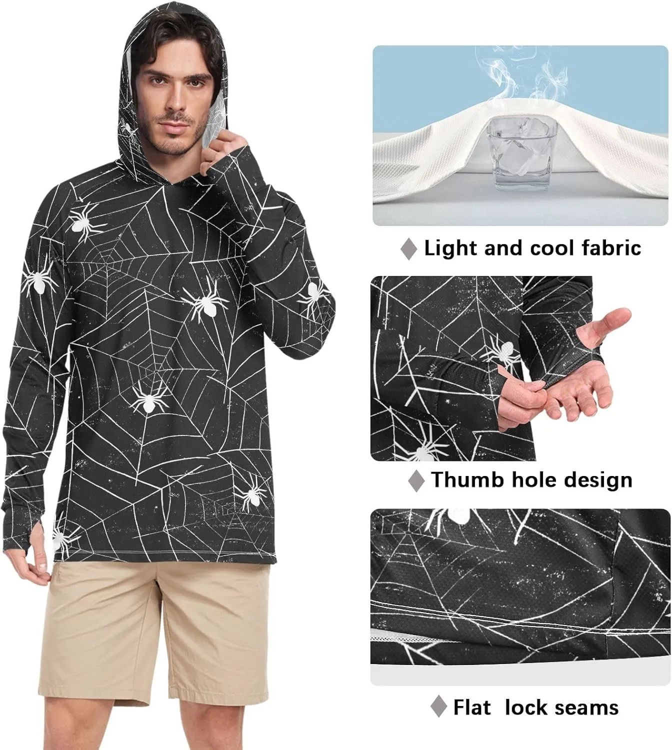 Men Sunscreen Hoodie Cool Sun Protection Sunscreen Hoodie (S-XXL)