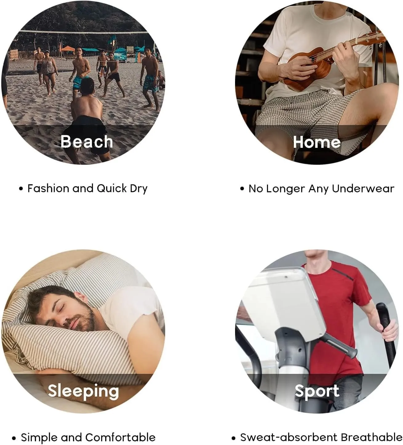 Mens Boxer Shorts for Men 100 Cotton Funny Sleep Short Inseam Woven Pattern Plaid Pajamas Multipacks